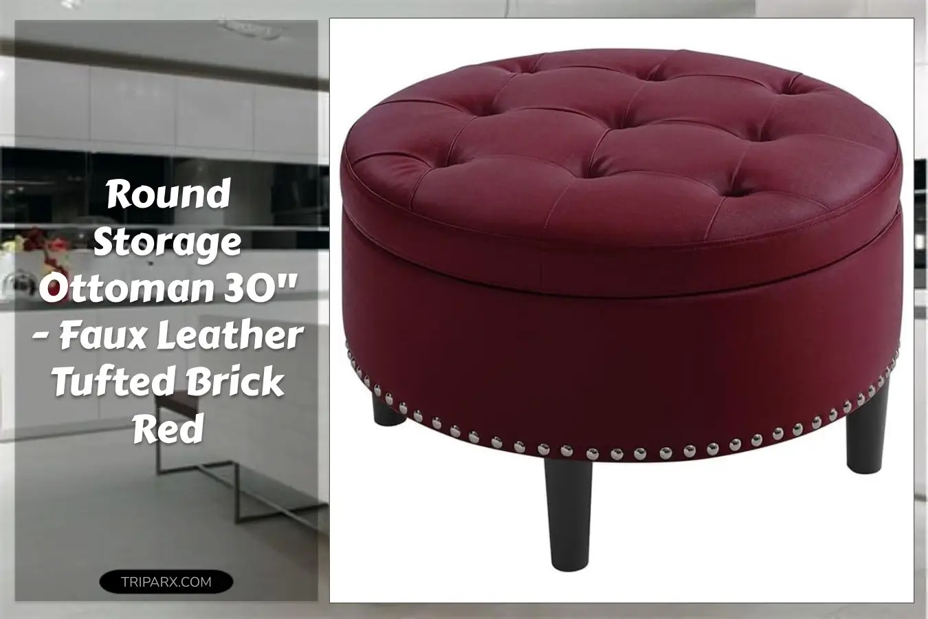 30-round-faux-leather-tufted-storage-ottoman-in-brick-red
