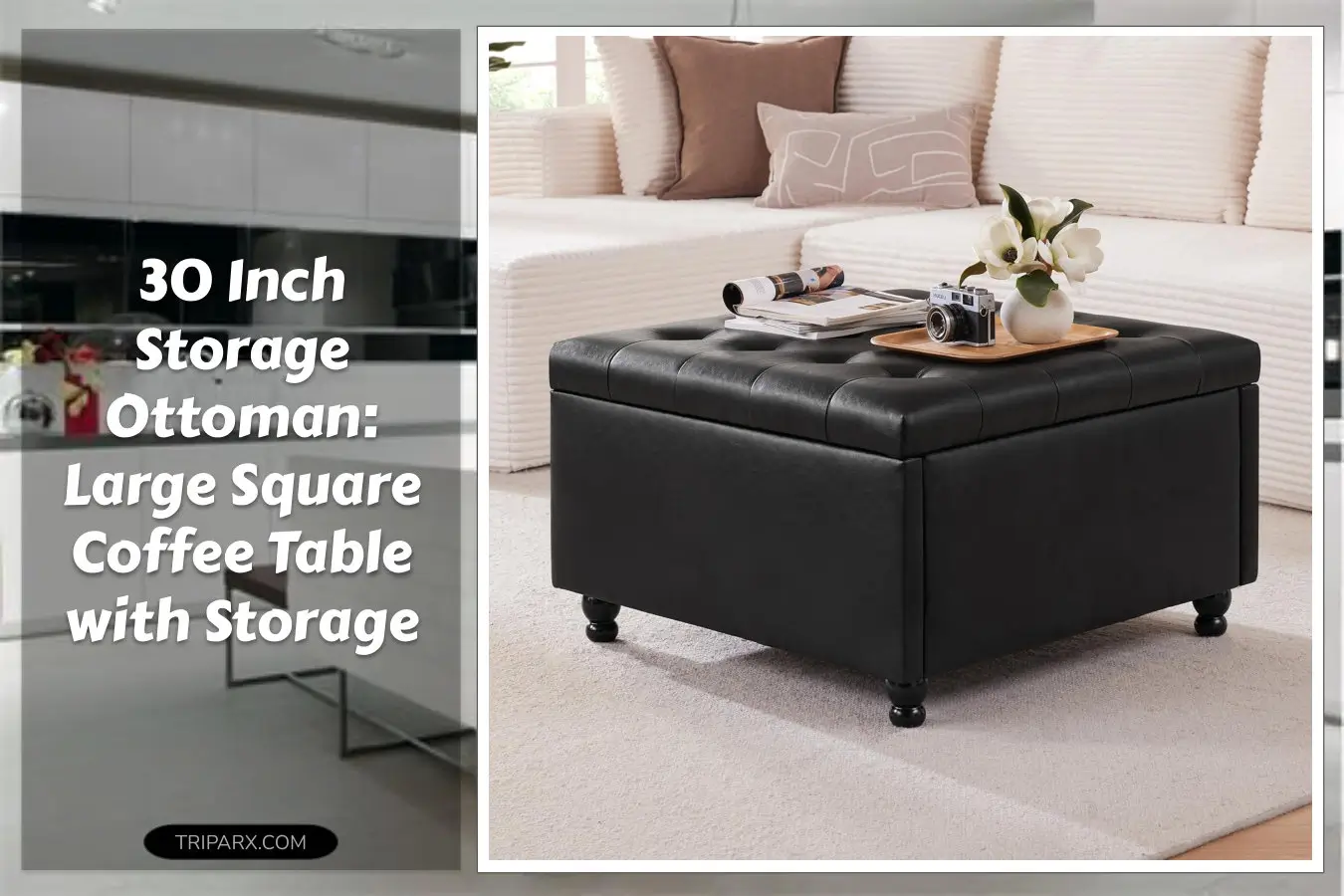 30InchLargeSquareStorageOttomanCoffeeTableOversizedSquareOttomanWithStorageTuftedUpholsteredCoffeeTablesForLivingRoomLeatherBlack