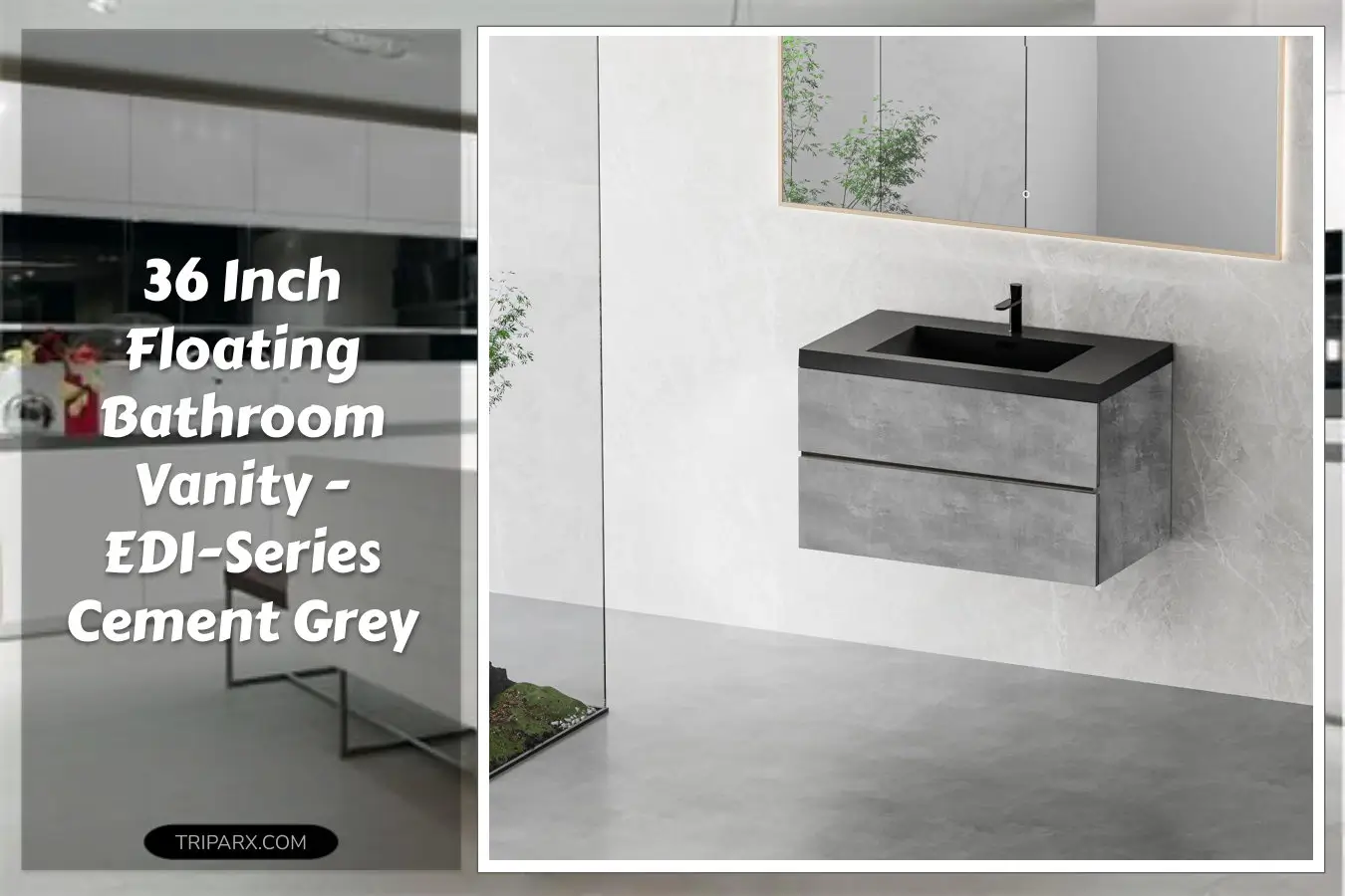 36-Inch-Floating-Bathroom-Vanity-with-Sink-Wall-Mounted-Vanity-Cabinet-with-Black-Quartz-Sand-Top-Basin-Soft-Close-Drawers-Cement-Grey-EDI-Series-Storage-for-Modern-Bathrooms