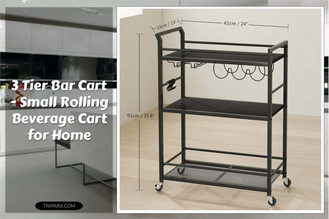 3_Tier_Bar_Cart_Home_Bar_Serving_Cart_with_Wheels_Small_Rolling_Beverage_Cart_with_Glass_Holders_Mini_Drink_Cart_with_Wine_Rack_for_Kitchen_Dining_Living_Room_Black_GBC507B