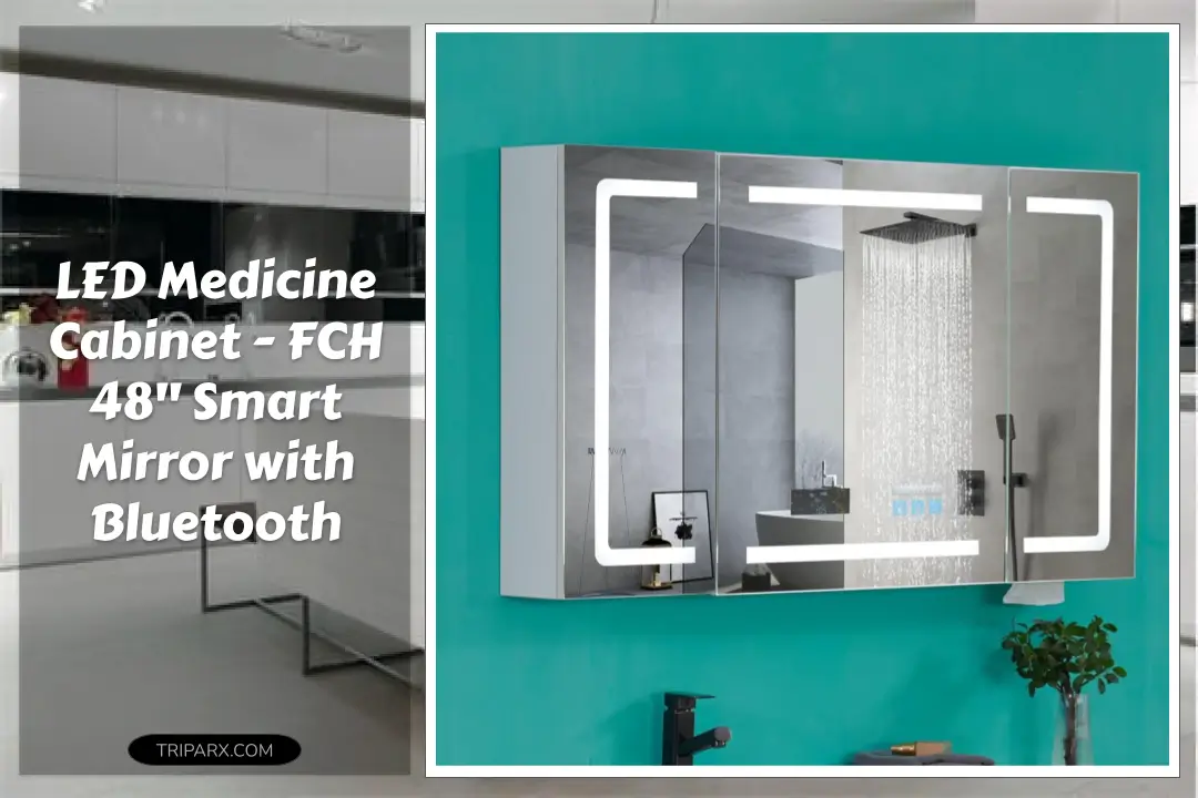 LED Medicine Cabinet - FCH 48" Smart Mirror with Bluetooth