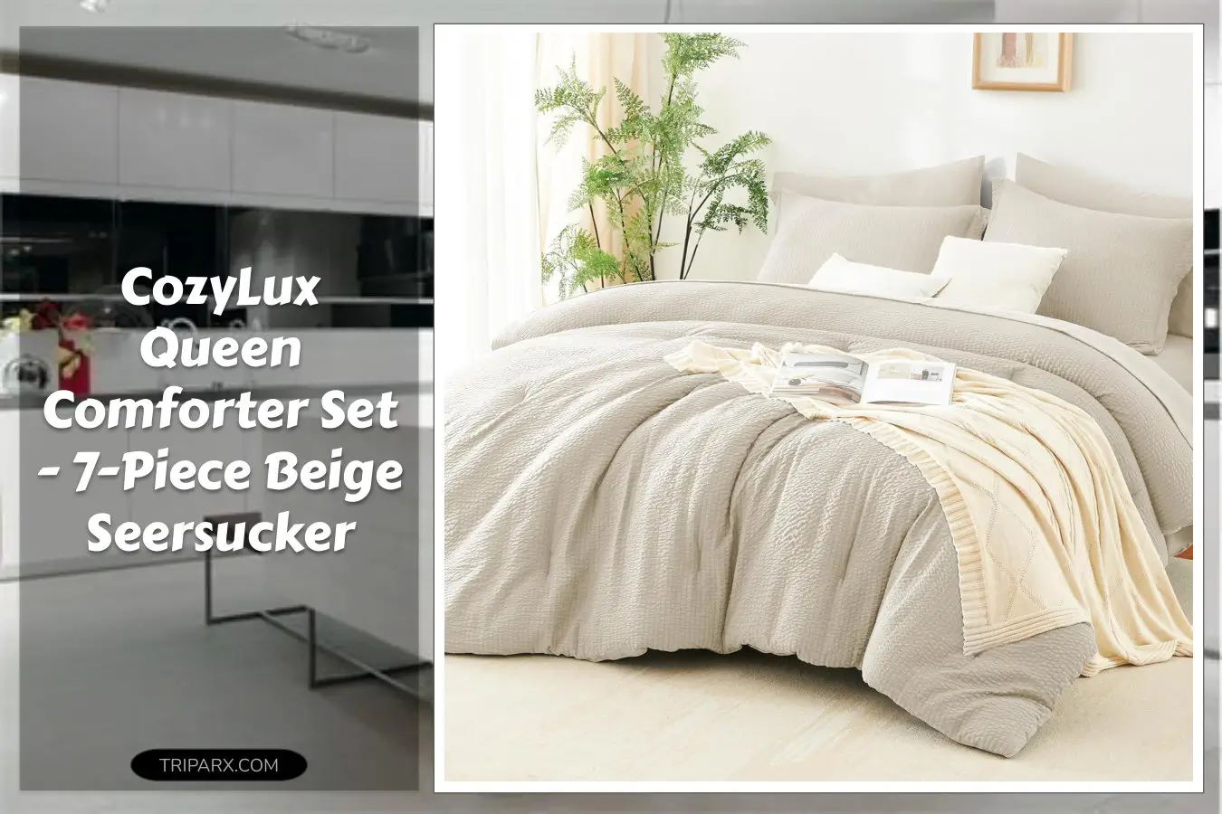 CozyLux_Queen_Comforter_Set_Beige_7_Pieces_Striped_Seersucker_Bed_in_a_Bag_Soft_Lightweight_Boho_Bedding_Set_All_Season_Comforters_Queen_Size_Sheets_Pillowcases_Shamms