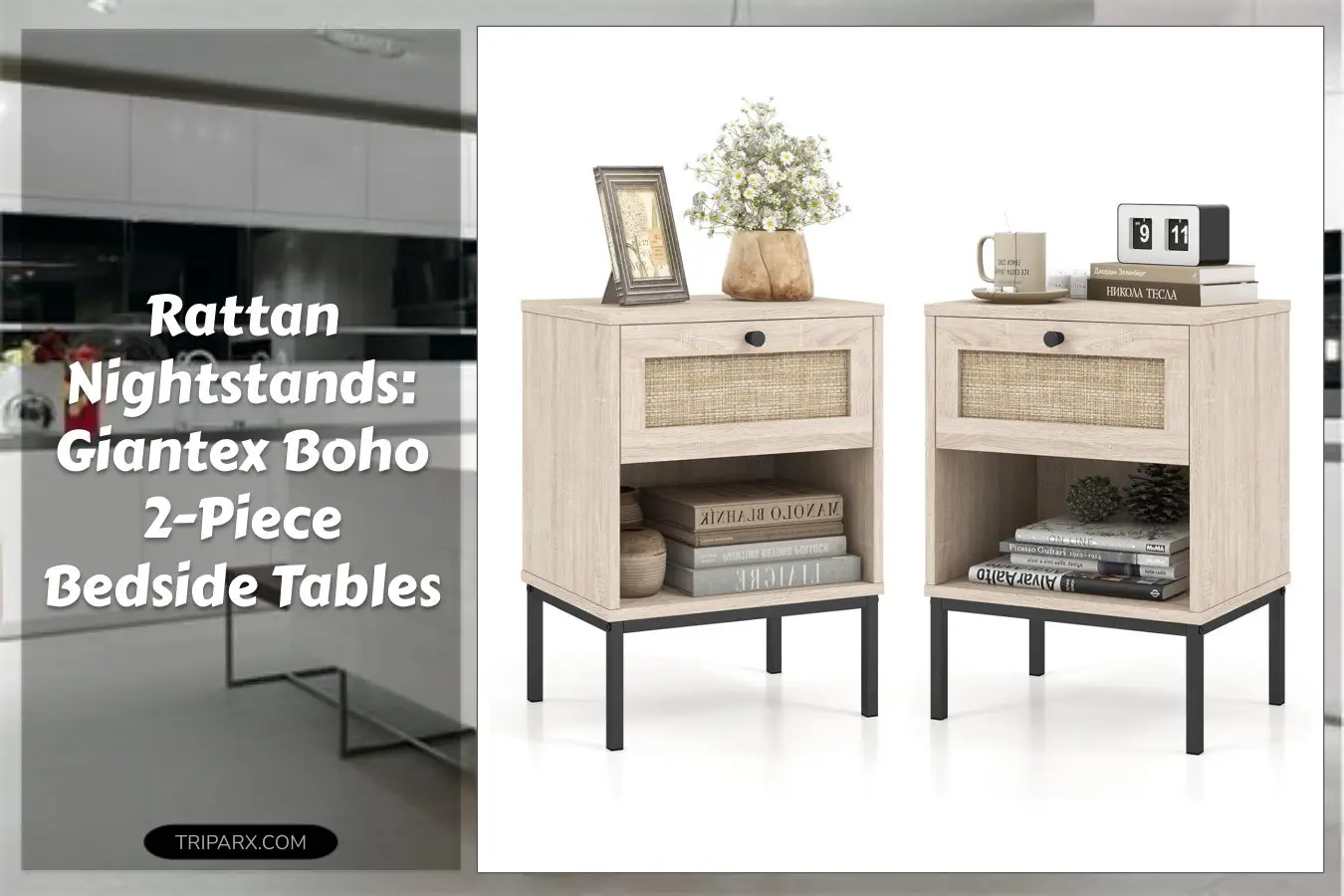 Giantex_Rattan_Nightstands_with_Drawer_Set_of_2_Boho_Side_Tables_with_4_Metal_Legs_and_Open_Storage_Shelf_Farmhouse_Night_Stands_for_Small_Spaces_2_Tier_Bedside_Tables_for_Bedroom_Office_Oak