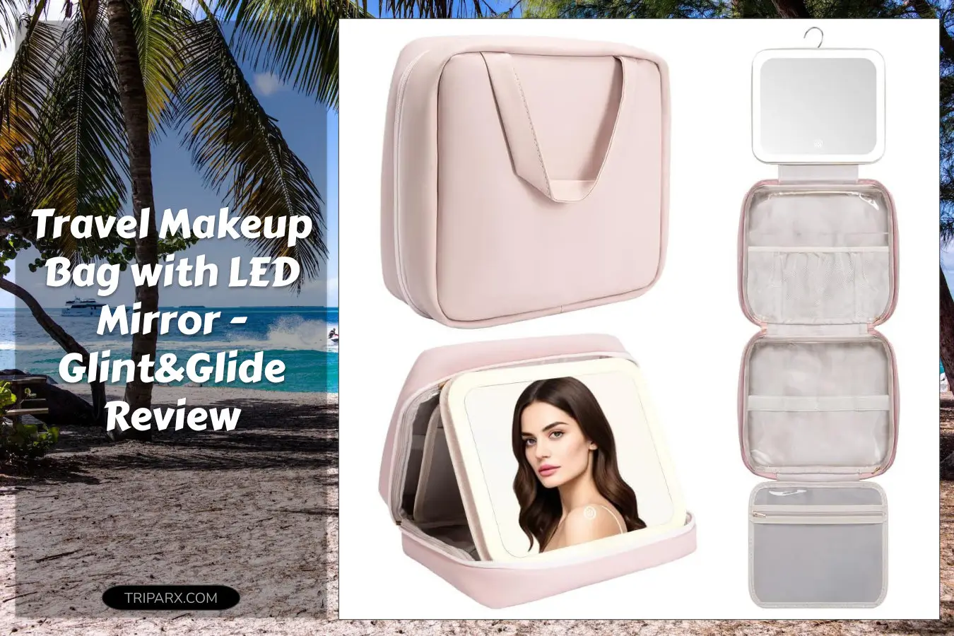 GlintGlide_Travel_Makeup_Bag_LED_Lighted_Detachable_Mirror_Tri_light_Dimmable_Hanging_Multi_Compartment_Organizer_Women_Portable_Cosmetic_Case_Four_Divided_Storage_Pink