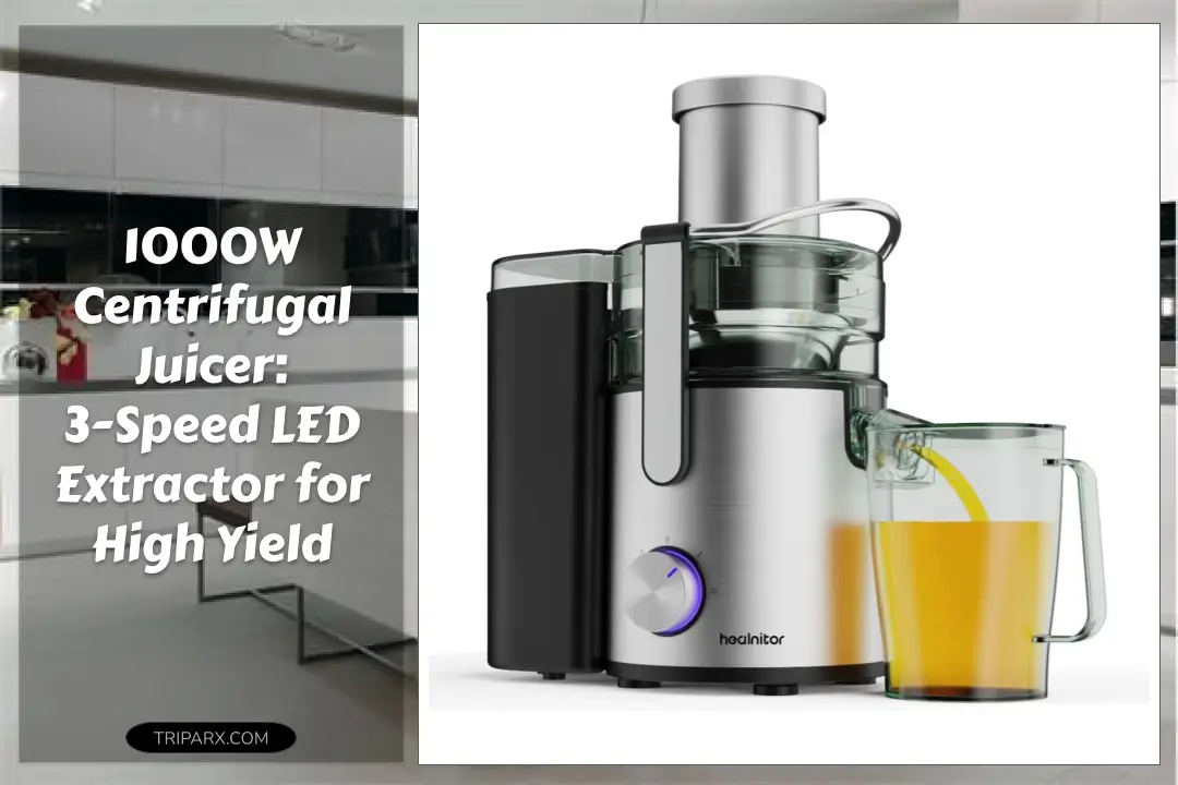 1000W Centrifugal Juicer: 3-Speed LED Extractor for High Yield