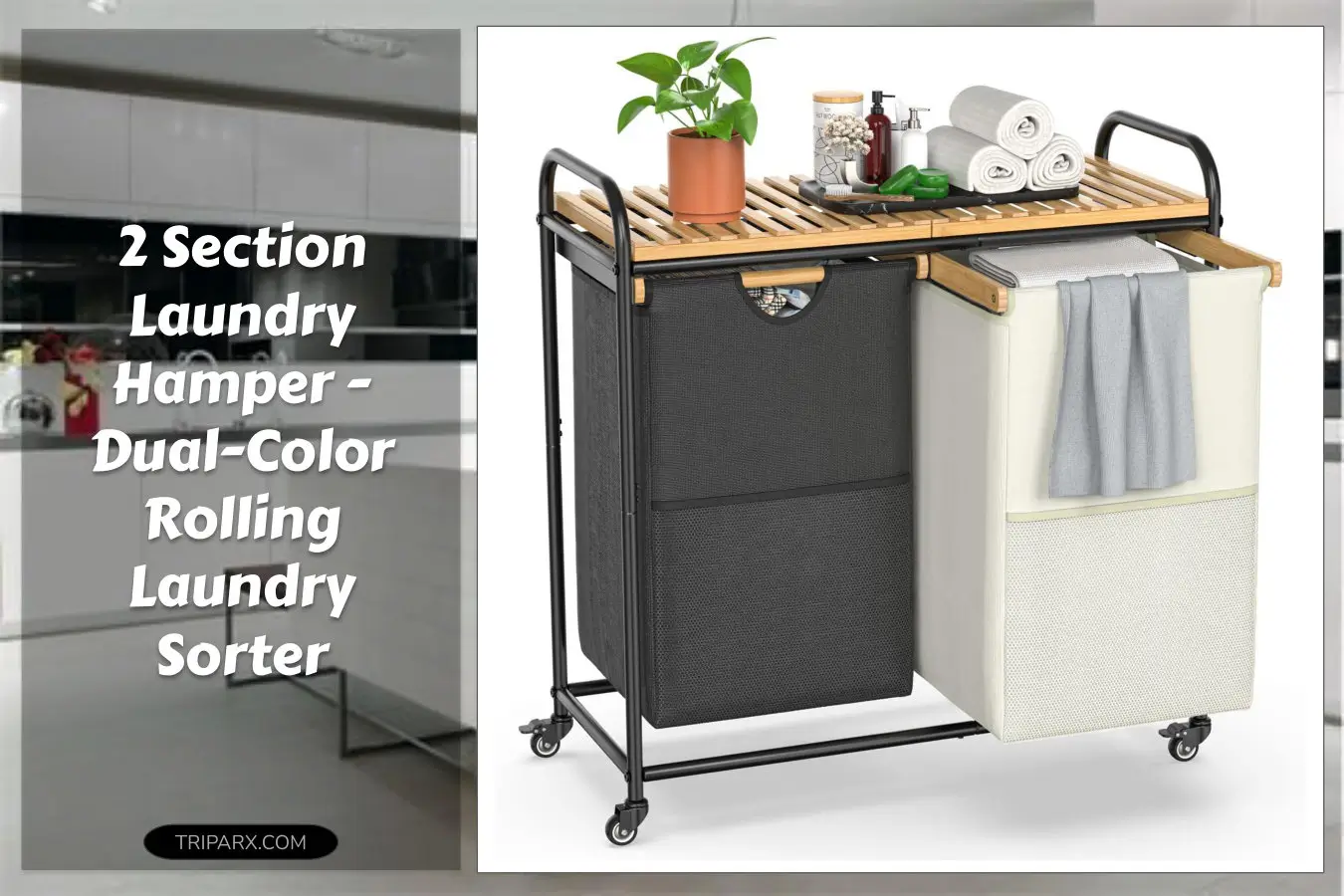 Laundry_Hampers_2_Section_Laundry_Sorter_Removable_Shelf_Pull_Out_Bags_Clothes_Hampers_Wheels_Rolling_Cart_Basket_Laundry_Room_Bathroom_2x50L_Black_White