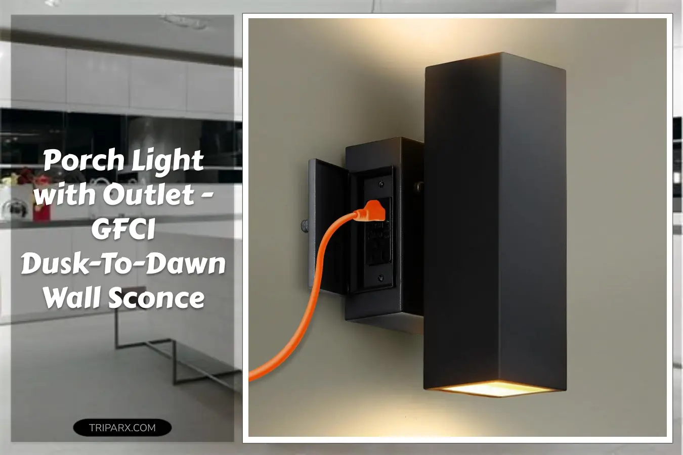 SHIMR_Porch_Light_with_GFCI_Outlet_Outdoor_Wall_Lights_with_Dusk_to_Dawn_Sensor_Black_Exterior_Lighting_Fixture_Wall_Mount_with_E26_Base_Outdoor_Wall_Sconce_Up_Down_Lights_for_House_Garage_Doorway