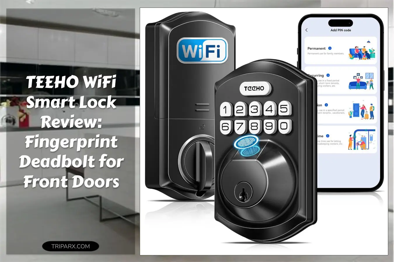 TEEHO_WiFi_Smart_Lock_TE012W_Fingerprint_Door_Lock_Keyless_Entry_Keypad_Smart_Deadbolt_App_Remote_Control_Alexa_Compatible_IP55_Waterproof_Matte_Black