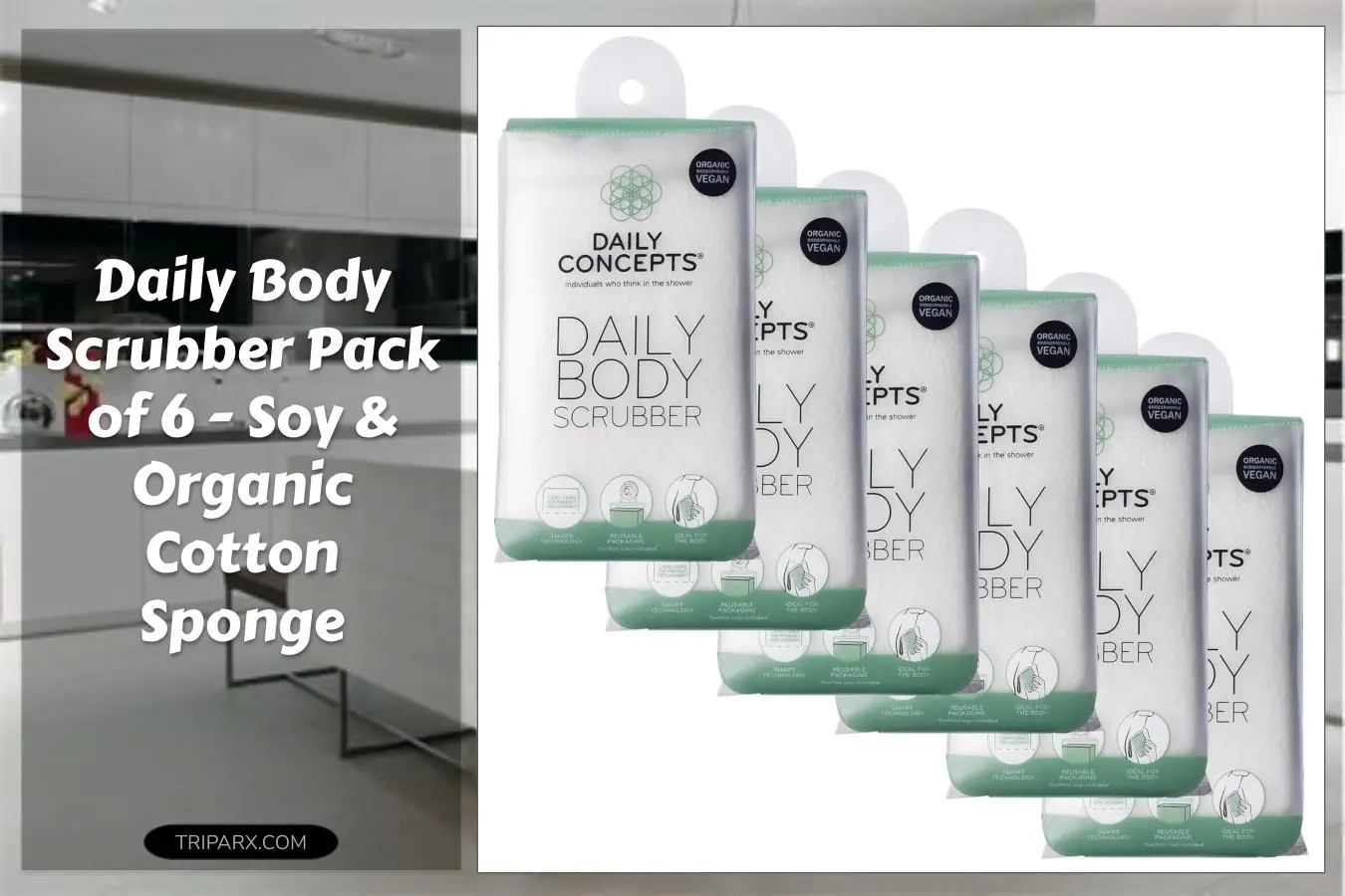 daily_concepts_daily_body_scrubber_soy_based_organic_cotton_bath_sponge_pack_of_6