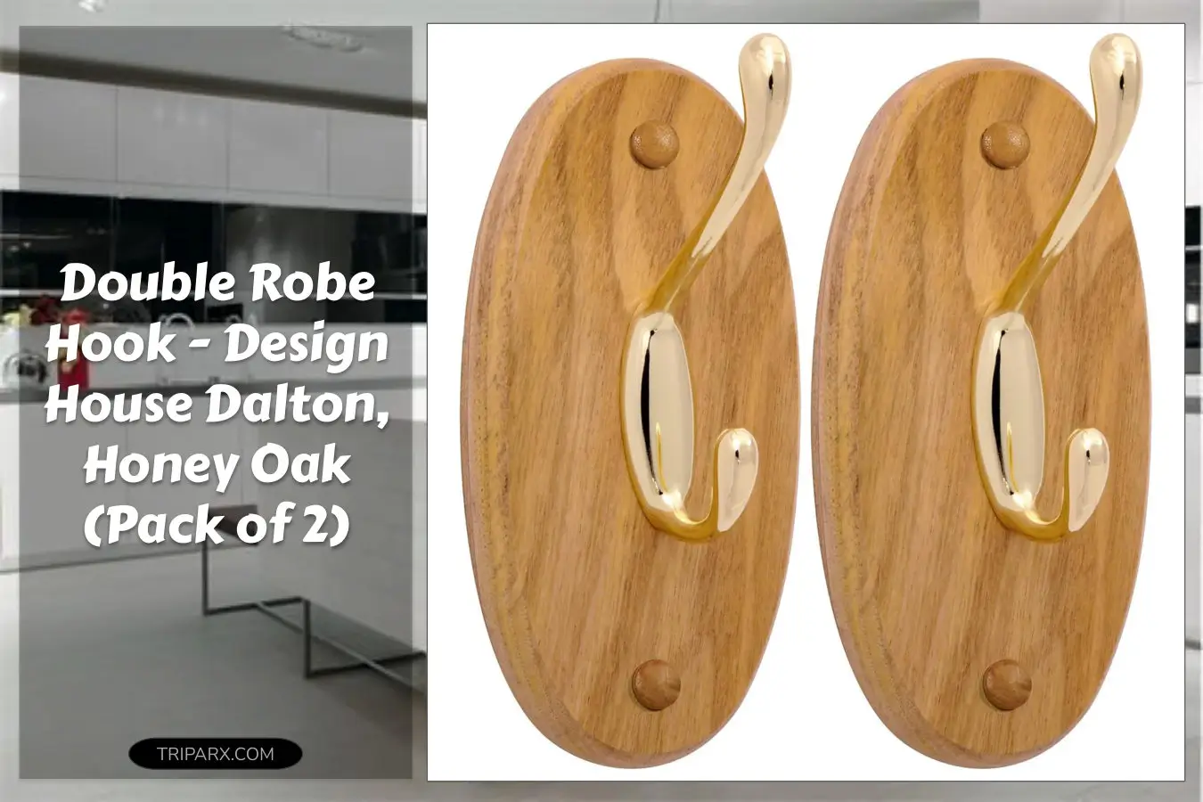 design_house_561217_dalton_double_robe_hook_wood_construction_honey_oak_finish_one_size_pack_of_2