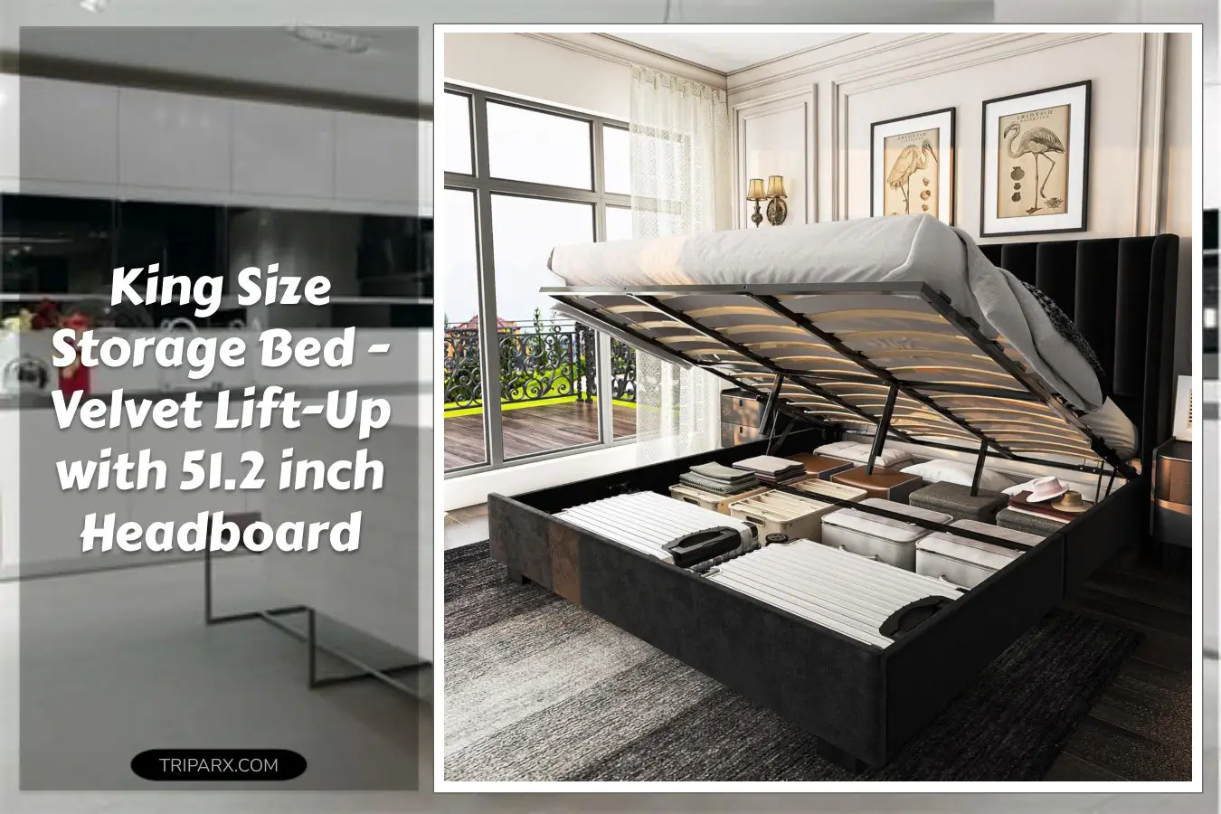 king_size_upholstered_lift_up_storage_bed_frame_with_51_2_tall_headboard_velvet_wingback_tufted_design_wood_slats_support_no_box_spring_required_noise_free_double_low_bed_frame_king_black