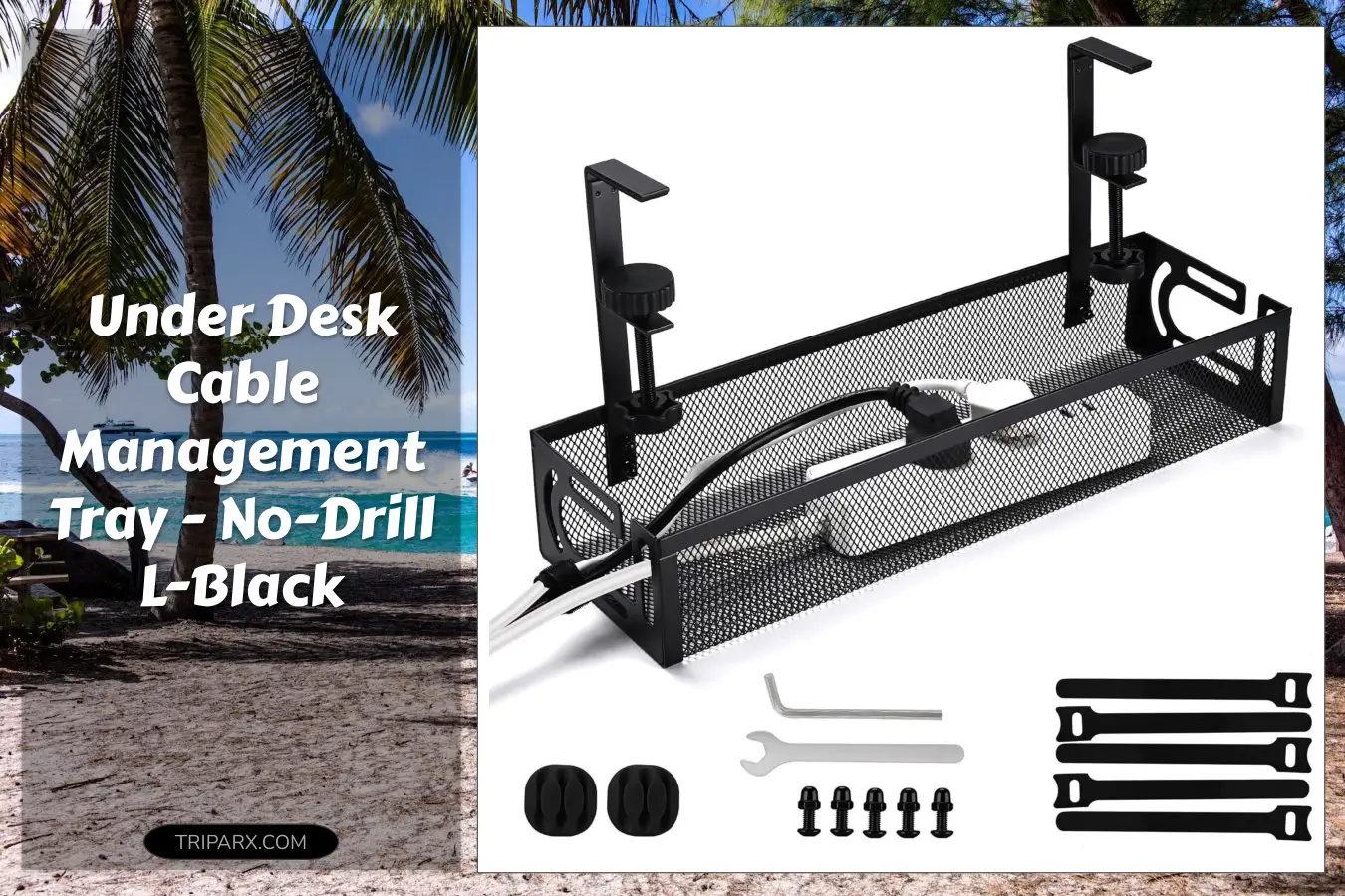 under-desk-cable-management-tray-no-drill-installation-power-strip-holder-wire-organizer-storage-rack-desk-office-home-l-black