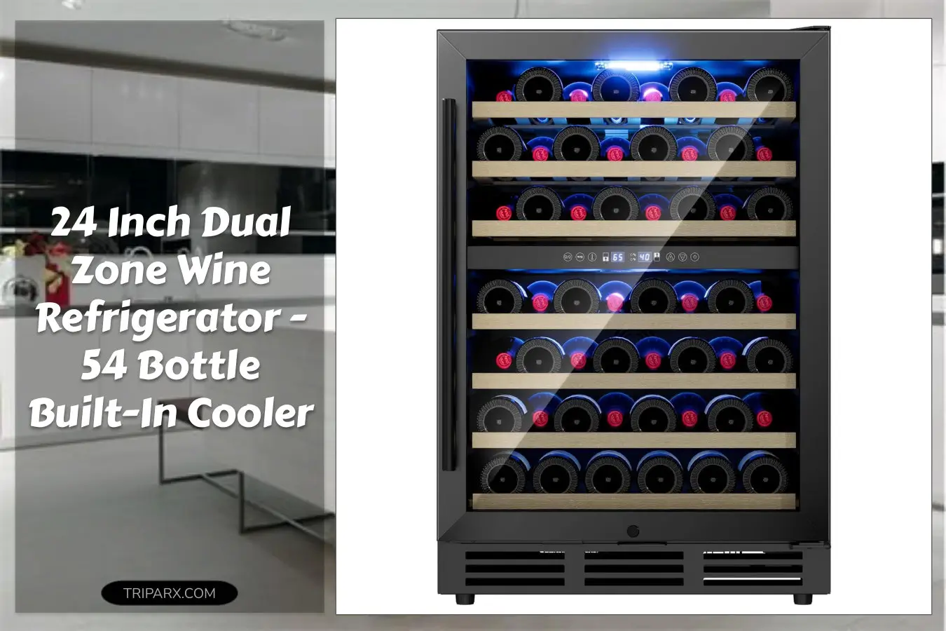 24-Inch-Dual-Zone-Wine-Refrigerator-54-Bottle-Under-Counter-Wine-Fridge-Built-in-Freestanding-Wine-Cooler-Glass-Door-Removable-Shelves-Home-Office-Black