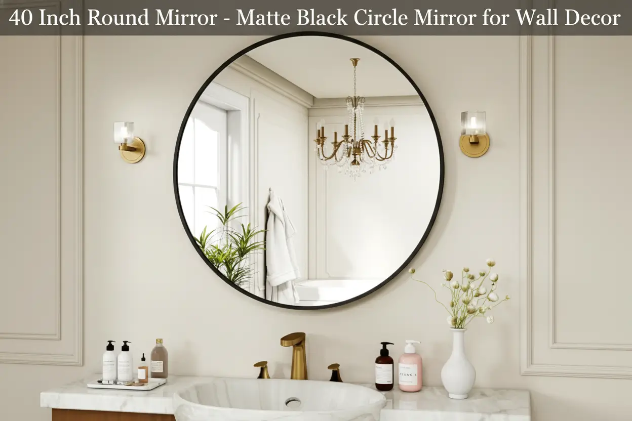 40-Inch-Round-Mirror-Circle-Mirrors-for-Bathroom-Entryway-and-Living-Room-Wall-Decor-Modern-Hanging-Vanity-Mirror-Matte-Black-Circle-Decorative-Wall-Mirror