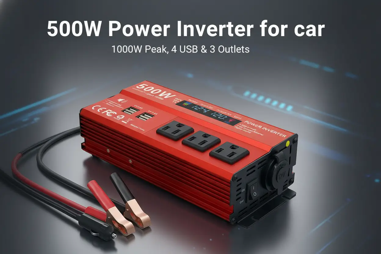 500W_Peak_1000W_Power_Inverter_for_Vehicles_DC_12V_to_110V_AC_4_x_2_4A_USB_Ports_Car_Plug_in_Adapter_Outlet_with_1_Cigarette_Lighter_Ports_Car_Power_Inverter