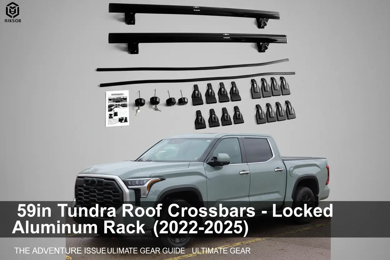 59in_locked_cross_bars_tundra_2022_2025_crew_cab_without_roof_side_rails_adjustable_anti_theft_lock_aluminum_roof_rails_rack_crossbars_luggage_cargo_carrier_black