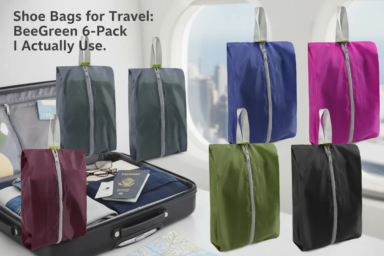 BeeGreen_Travel_Shoe_Organizer_with_Zipper_Closure_Shoe_Bags_for_Travel_6pcs_Portable_Packing_Storage_Organizer_with_Handle_Colorful_Nylon_Design_for_Dance_Essentials_Gifts_for_Men_and_Women