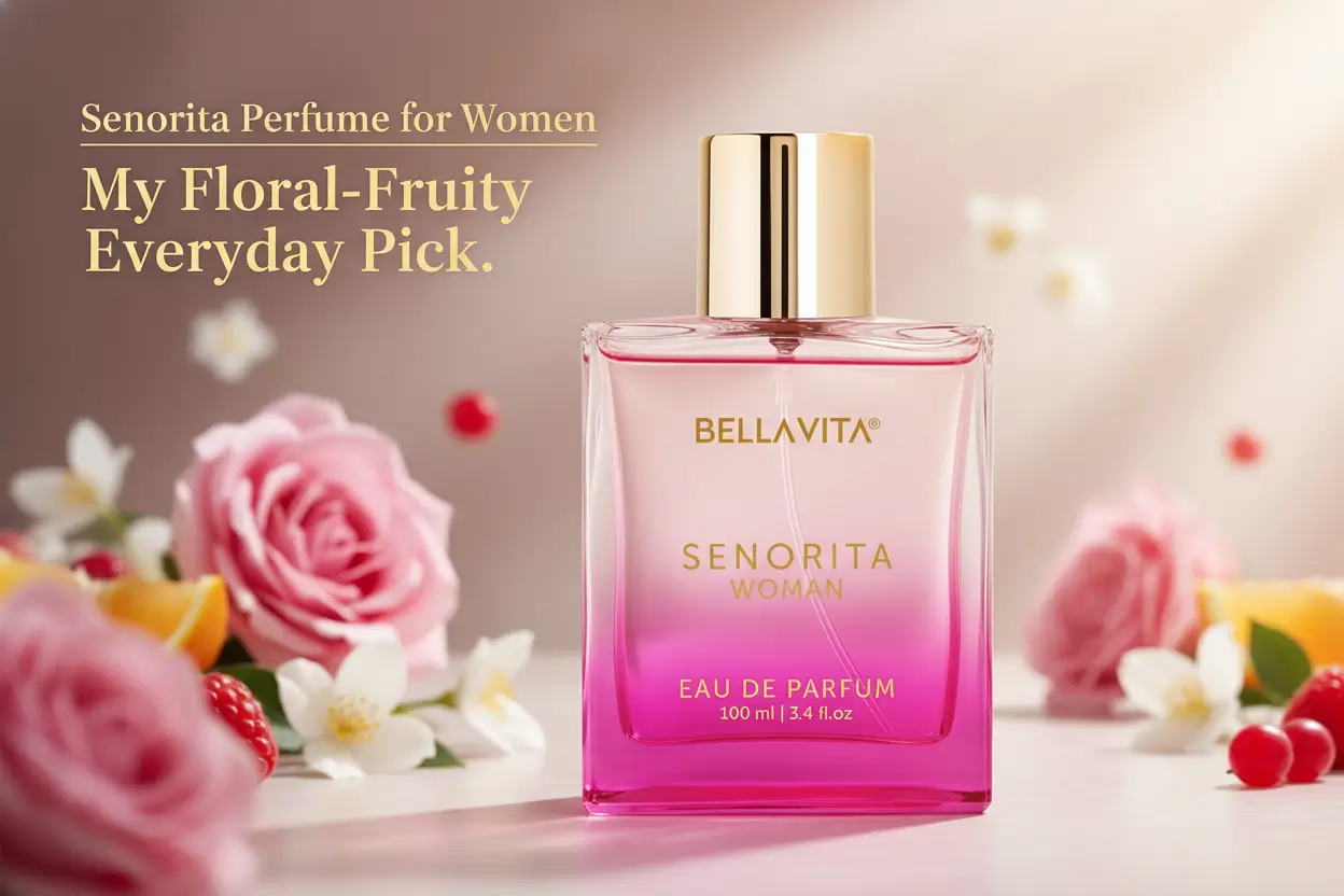 BellaVita_Luxury_SENORITA_Perfume_for_Women_3.4_floz_Floral_Fruity_Fragrance_with_Pomegranate_Mint_Musk_Notes_of_Yuzu_and_Lotus_Vegan_Cruelty_Free_Womens_Perfume