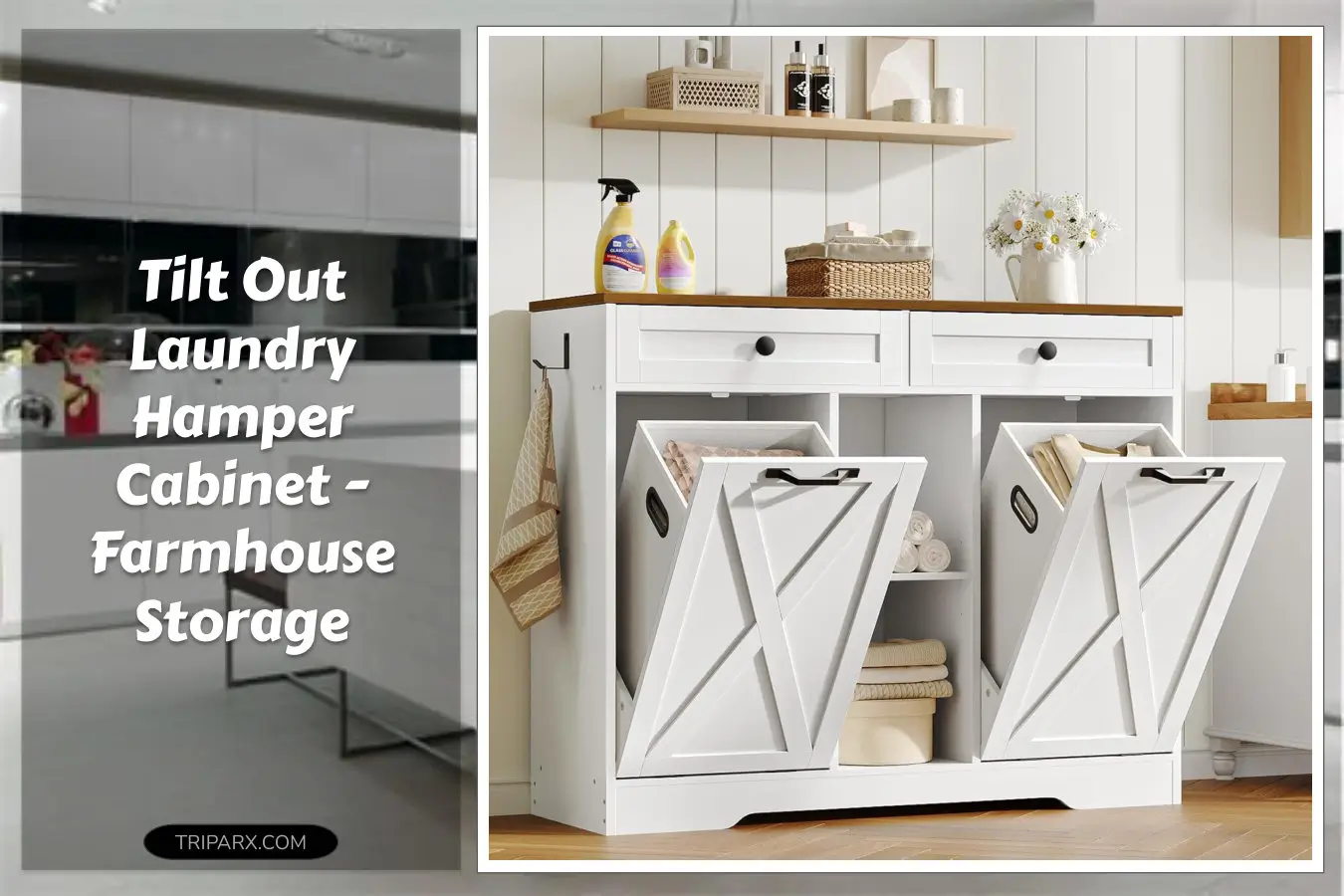 HOOBRO_Double_Tilt_Out_Laundry_Hamper_Cabinet_23_Gallon_Farmhouse_Trash_Can_Cabinet_with_2_Drawers_and_Open_Shelving_Hidden_Trash_Can_for_Bathroom_Kitchen_White_and_Walnut_WH11XY01