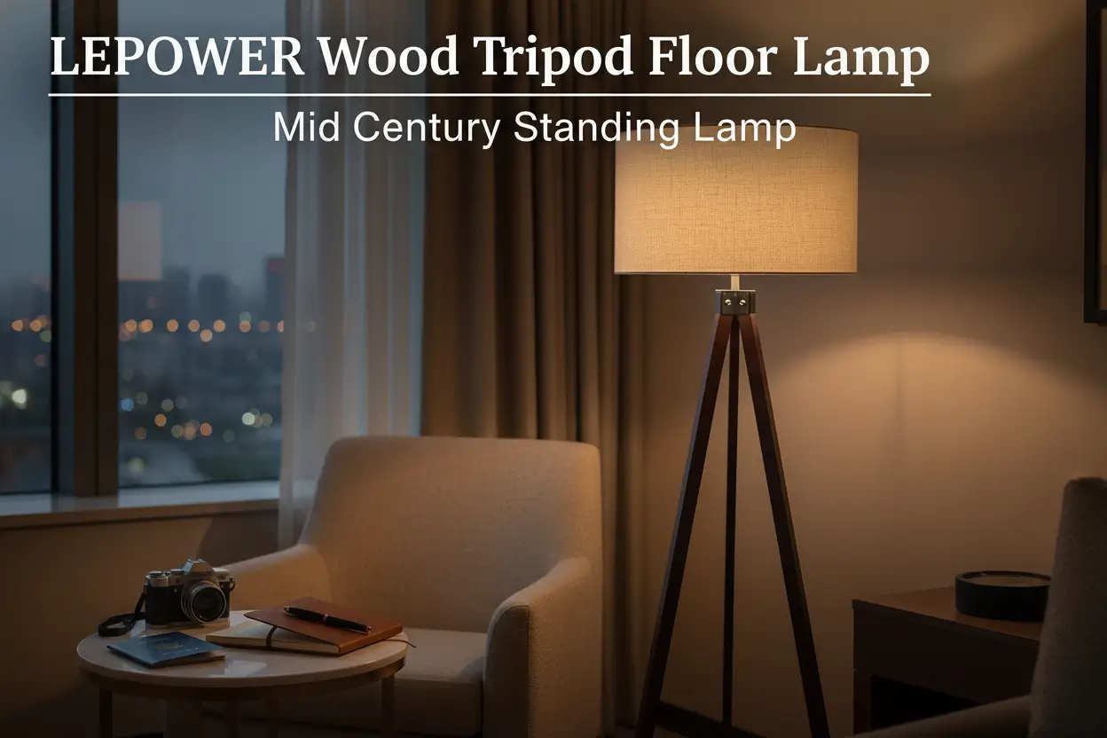 LEPOWER_Wood_Tripod_Floor_Lamp_Mid_Century_Standing_Lamp_Modern_Design_Studying_Light_Flaxen_Lamp_Shade_E26_Base_Walnut