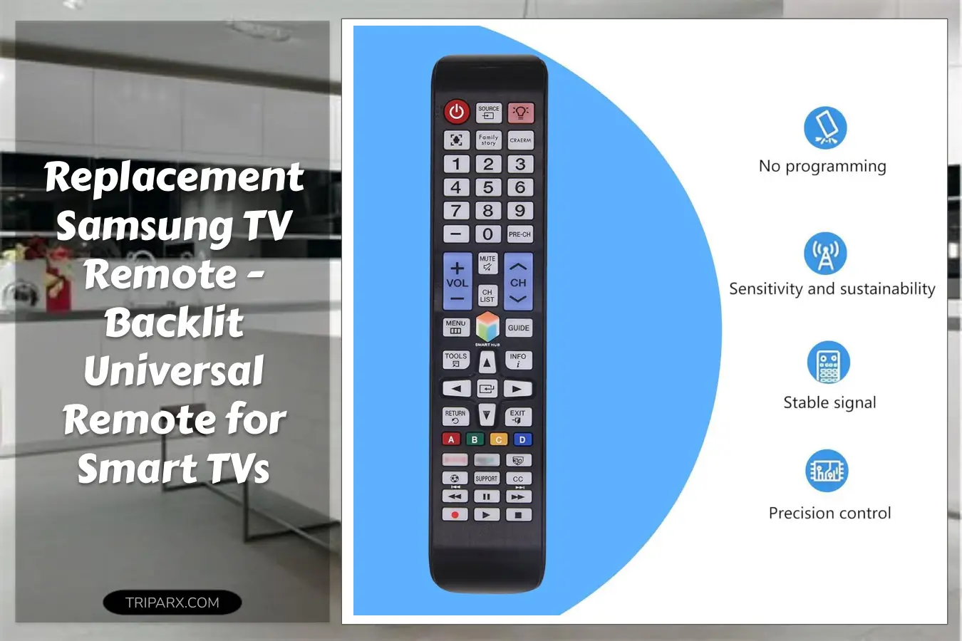 MYHGRC-Replacement-Samsung-Backlit-TV-Remote-Control-for-All-Samsung-LED-Smart-TVs-with-Netflix-Prim-Video-Smart-Hub-Button