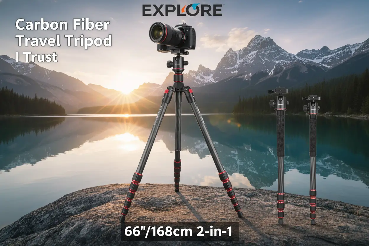NEEWER_66_168cm_Carbon_Fiber_Tripod_for_Camera_with_360_Panorama_Ball_Head_1_4_Arca_QR_Plate_Portable_Bag_Compact_Travel_Tripod_Monopod_for_DSLR_Video_Camcorder_Max_Load_26_5lb_12kg_N55C