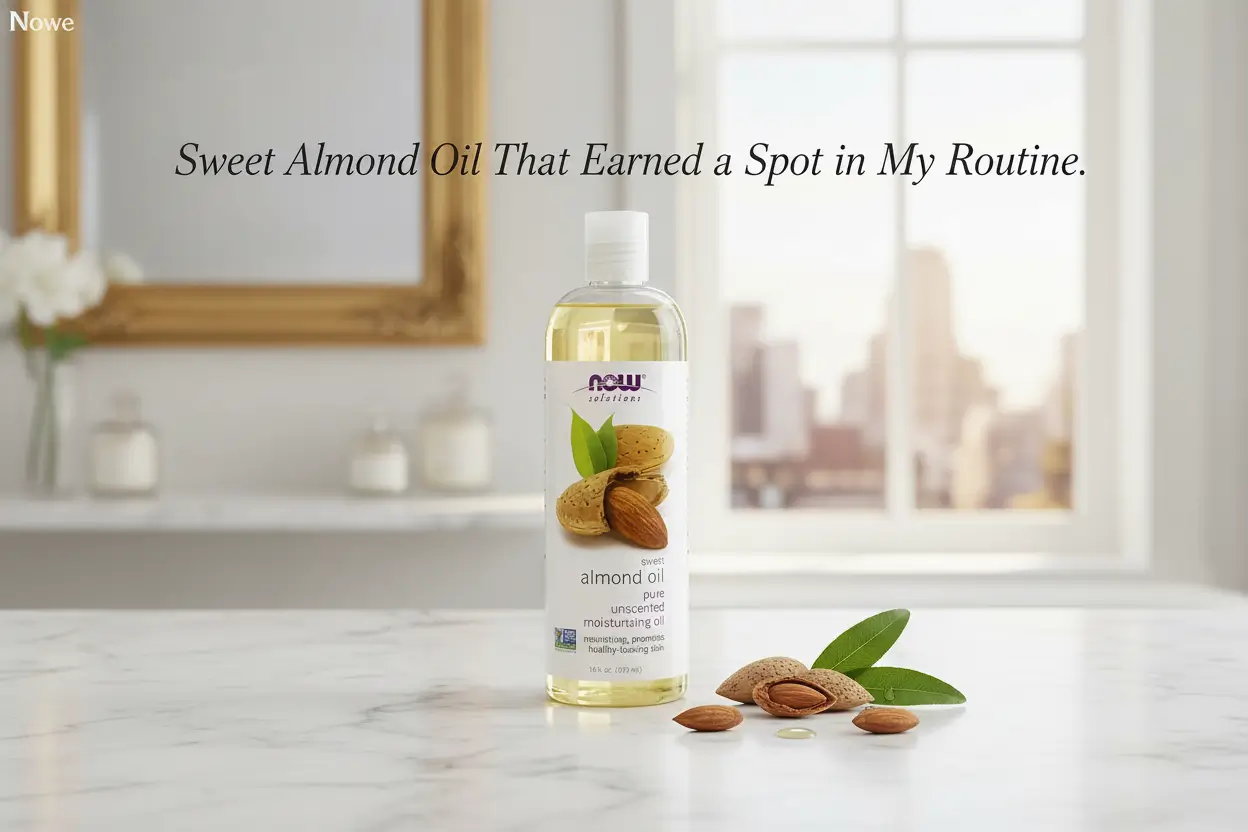 NOWFoodsSolutionsSweetAlmondOil100PureMoisturizingOilPromotesHealthyLookingSkinUnscentedOil16OuncePackageMayVary