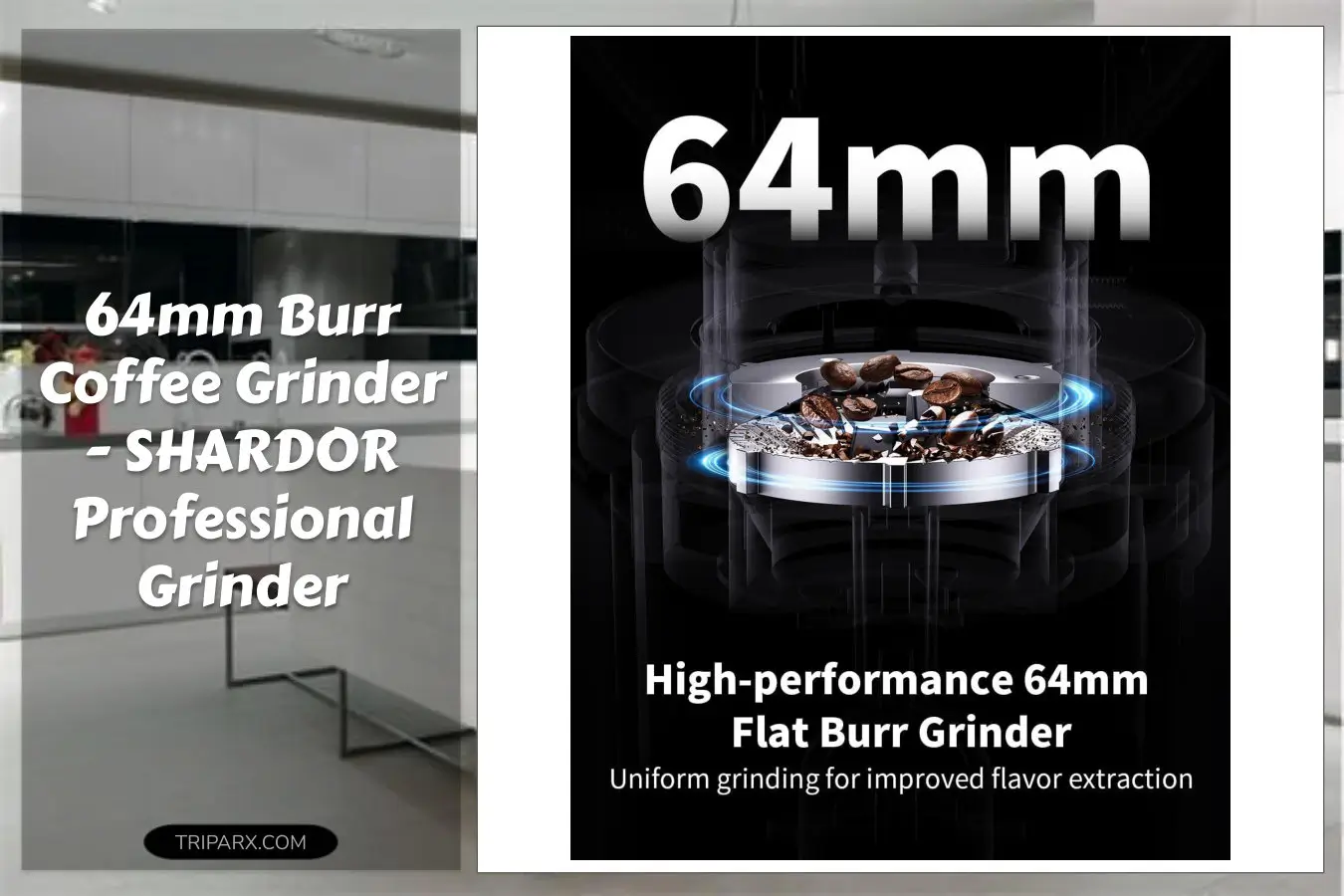 SHARDOR_Professional_64mm_Burr_Coffee_Grinder_100_Grind_Settings_All_Metal_Chamber_Adjustable_Electronic_Timer_LED_Display_Anti_Static_Black