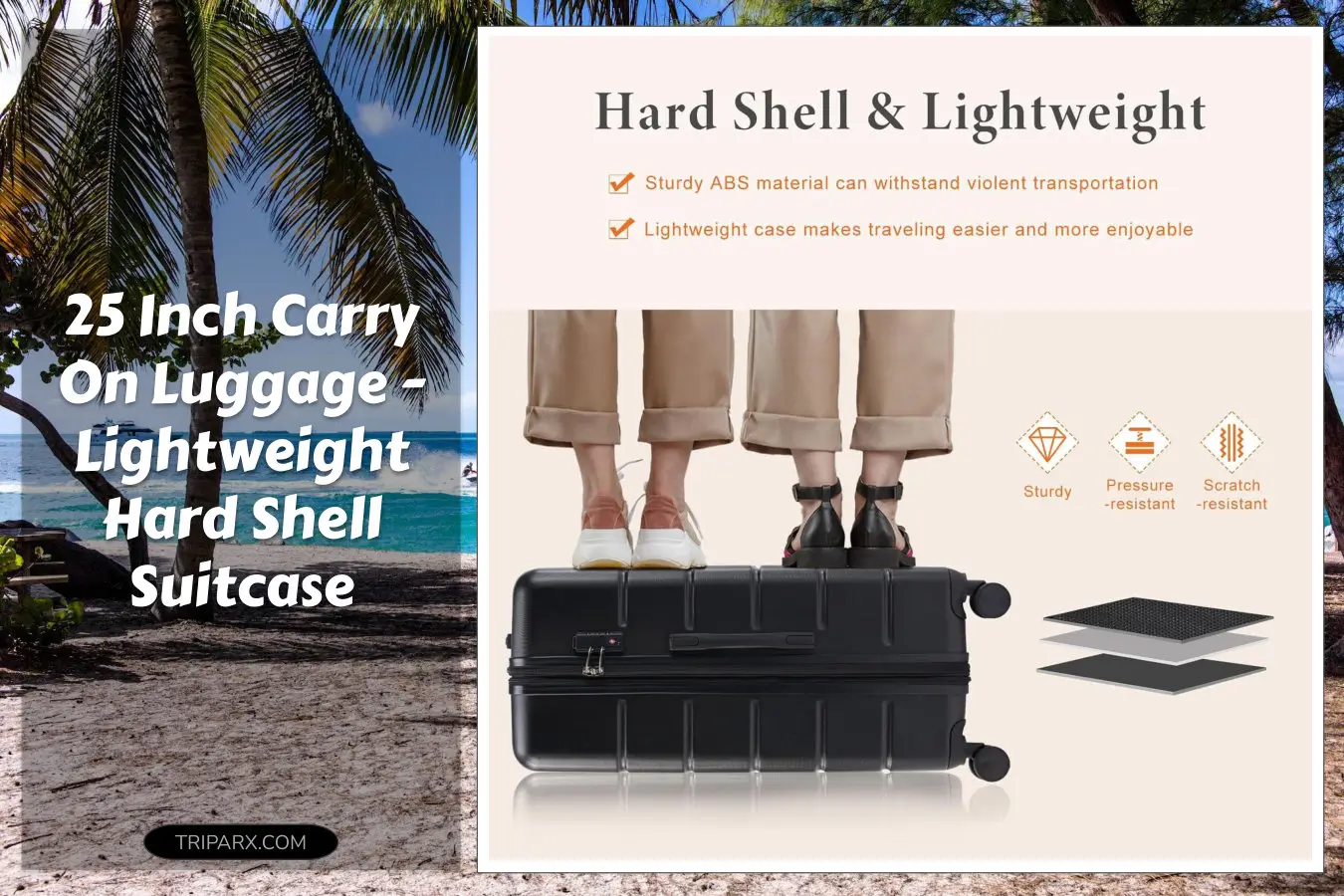 Sweetcrispy_Carry_on_Luggage_Hard_Shell_ABS_Double_Spinner_Wheels_Lightweight_Suitcase_TSA_Lock_Natural_Black_25_Inch