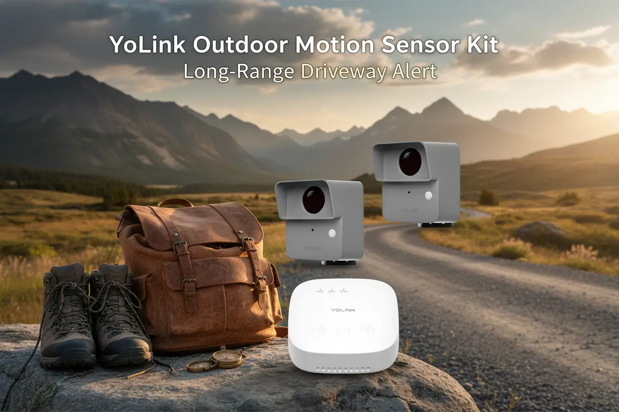 YoLink_Outdoor_Motion_Sensor_Kit_2_LoRa_Motion_Sensors_SpeakerHub_Driveway_Alert_D2D_Direct_Pairing_No_Internet_App_Email_SMS_Alerts_Alexa_Routines_2_Year_Battery_Hub_Included