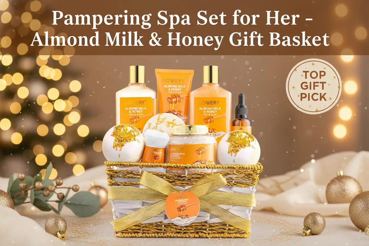 christmas-gifts-for-women-gift-basket-10-pc-almond-milk-honey-beauty-personal-care-set-home-bath-pampering-package-spa-self-care-kit-birthday-mom-anniversary-gift