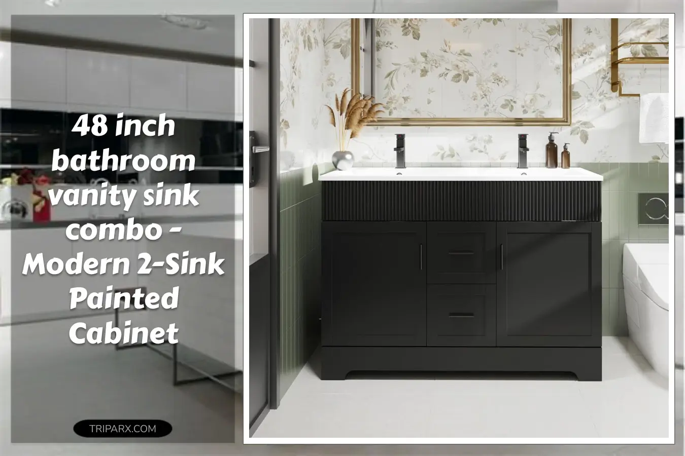 eclife-48-bathroom-vanities-sink-combo-painted-surface-modern-drawered-cabinet-decorative-wave-lines-undermount-double-sink-matte-black-faucet-drain-black