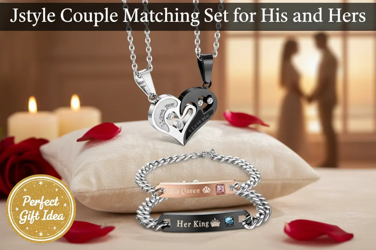 jstyle-4pcs-couple-necklace-bracelets-matching-set-for-women-men-heart-pendant-necklace-his-and-hers-bracelets-couple-gift