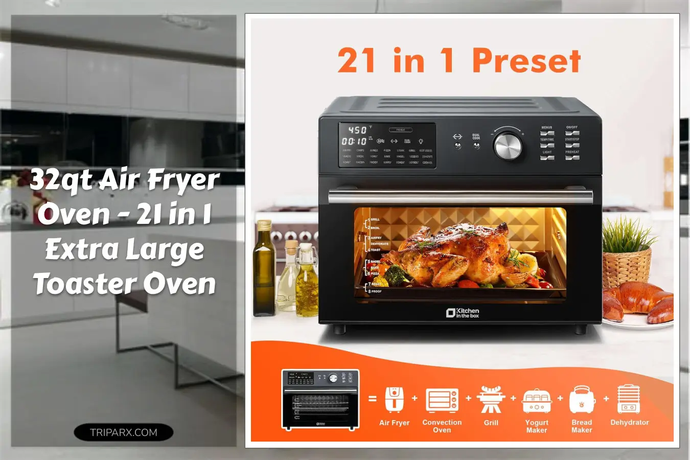 kitchen-in-the-box-32qt-extra-large-air-fryer-toaster-oven-combo-21-in-1-countertop-convection-toaster-oven-with-rotisserie-and-dehydrate-6-accessories-1800w-dual-cook-preset-black