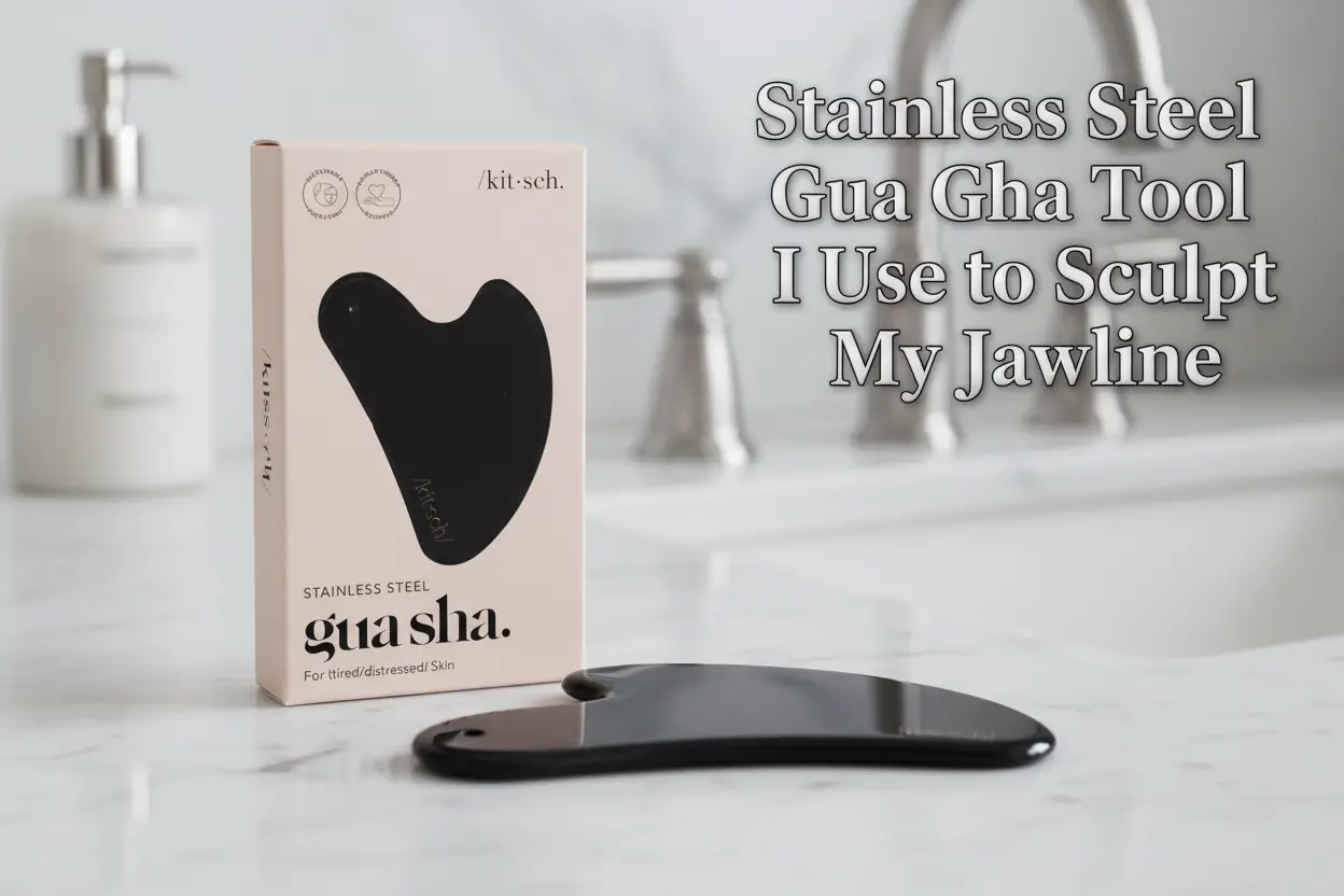 kitsch-stainless-steel-gua-sha-facial-tools-lymphatic-drainage-massager-face-chin-jawline-shaper-double-chin-reducer-guasha-tool-face-massager-skin-care-tools-matte-black