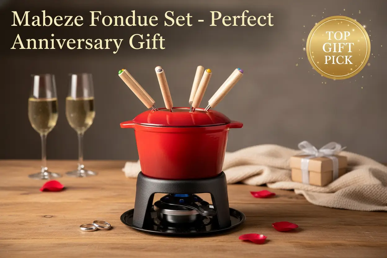 mabeeze-cast-iron-fondue-pot-set-red-enameled-1-6-qt-includes-6-fondue-forks