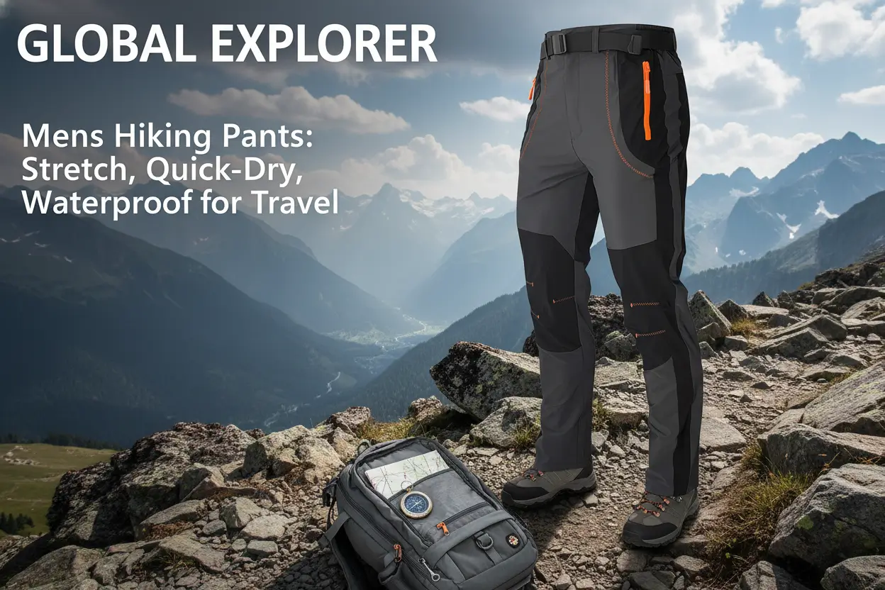 mens_stretch_work_hiking_pants_quick_dry_lightweight_waterproof_outdoor_travel_climbing_fishing_pants