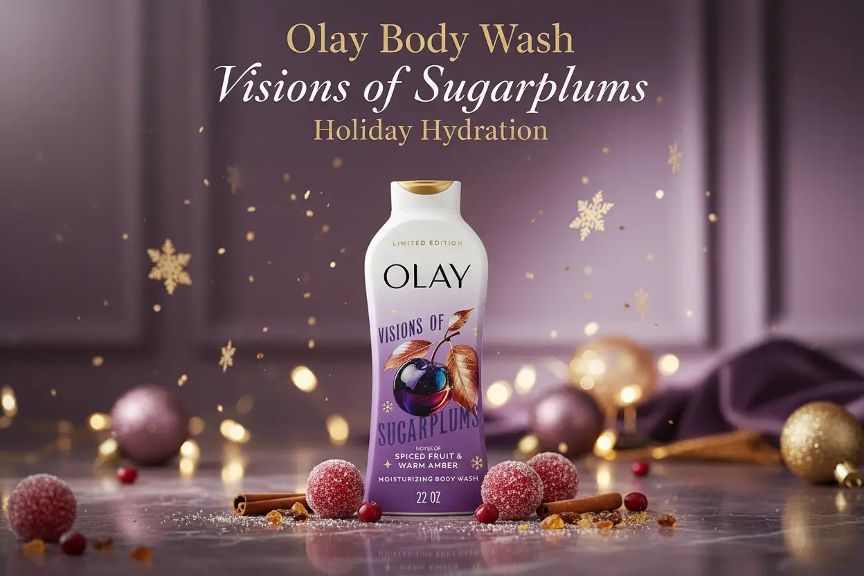 olay_body_wash_women_hydrating_moisturizing_holiday_edition_plant_based_cleansers_b3_complex_all_skin_types_visions_sugarplums_spiced_fruit_warm_amber_22_fl_oz