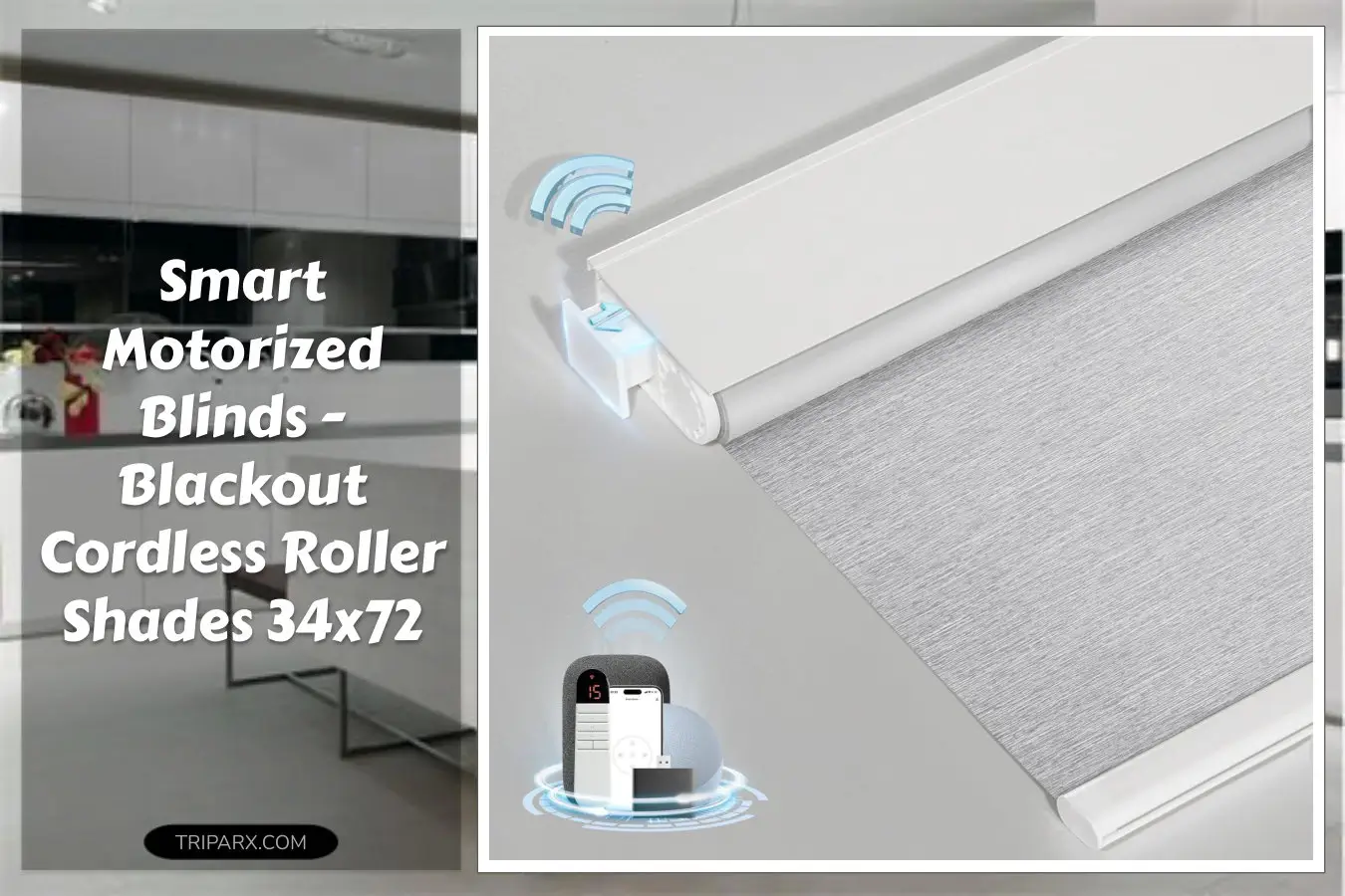 smart_motorized_blinds_remote_cordless_no_drill_automatic_roller_shades_blackout_grey_34x72