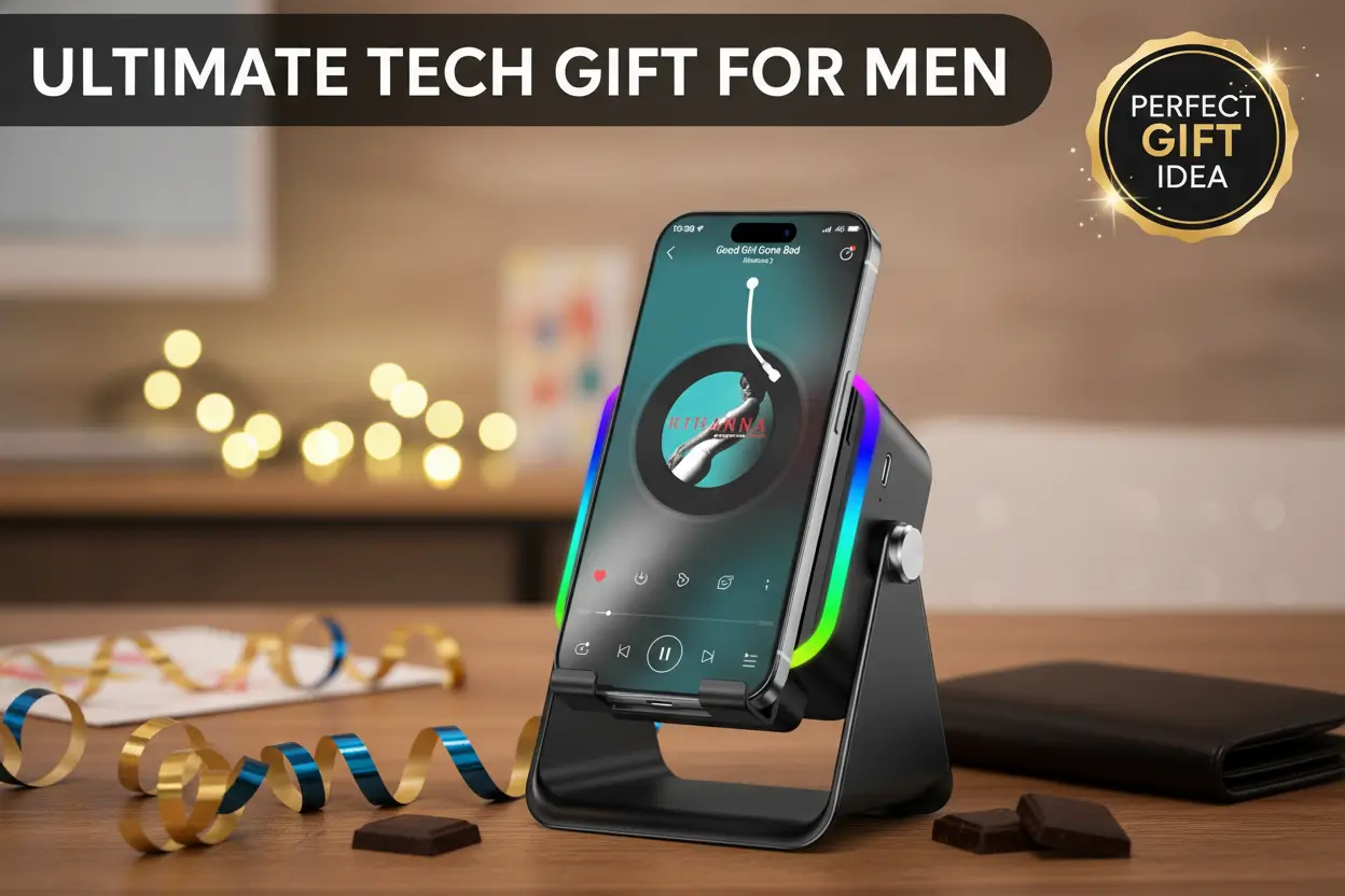 wireless-induction-speaker-5-in-1-bluetooth-speaker-phone-stand-stereo-sound-3500mah-rechargeable-8-rgb-ambient-light-360-adjustable-holder-for-iphone-android-ipad-gifts-for-men-women-black