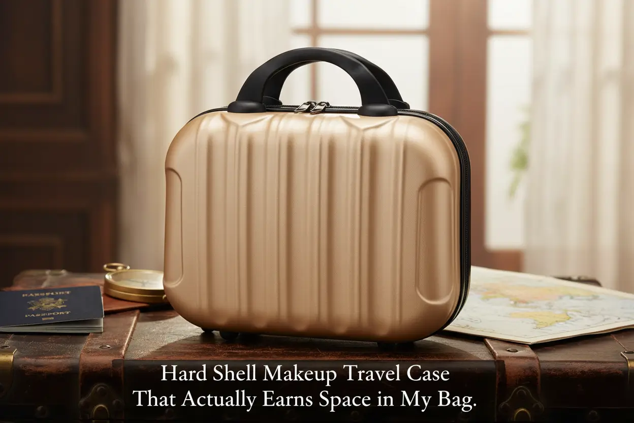 13-inch-hard-shell-makeup-travel-case-portable-hand-luggage-with-elastic-band-abs-carrying-cosmetic-suitcase-small-train-makeup-storage-organizer-box-for-toiletry-gifts-for-women-champagne