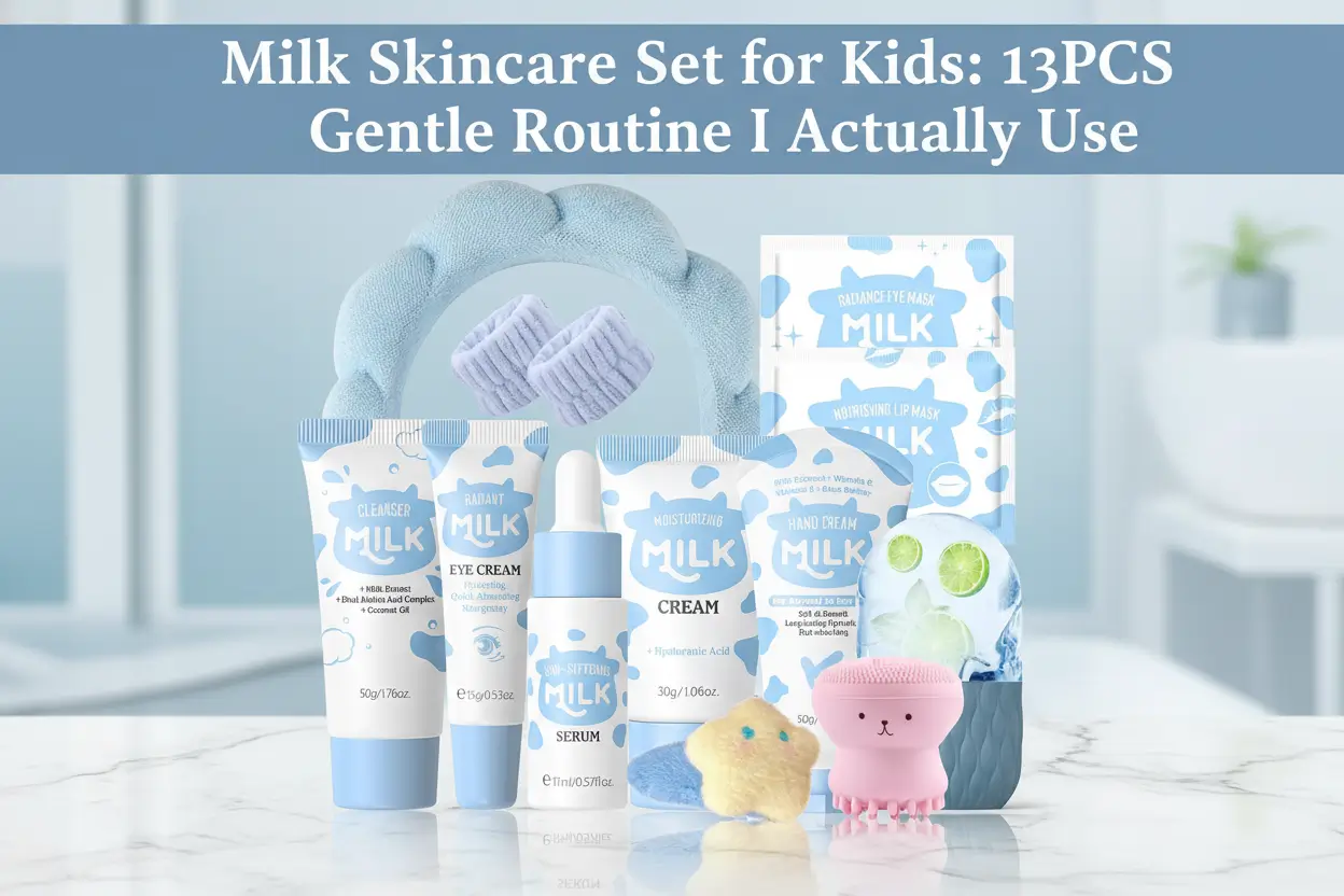 13PCS_Milk_Skincare_Set_for_Kids_and_Teens_Complete_Kids_Skin_Care_Set_for_Girls_Ages_8_to_12_Skin_Care_for_Kids_Girl_10_to_12_Skin_Care_Set_for_Teens_Face_Care_Kit_Gentle_Nourishing_All_Skin_Types