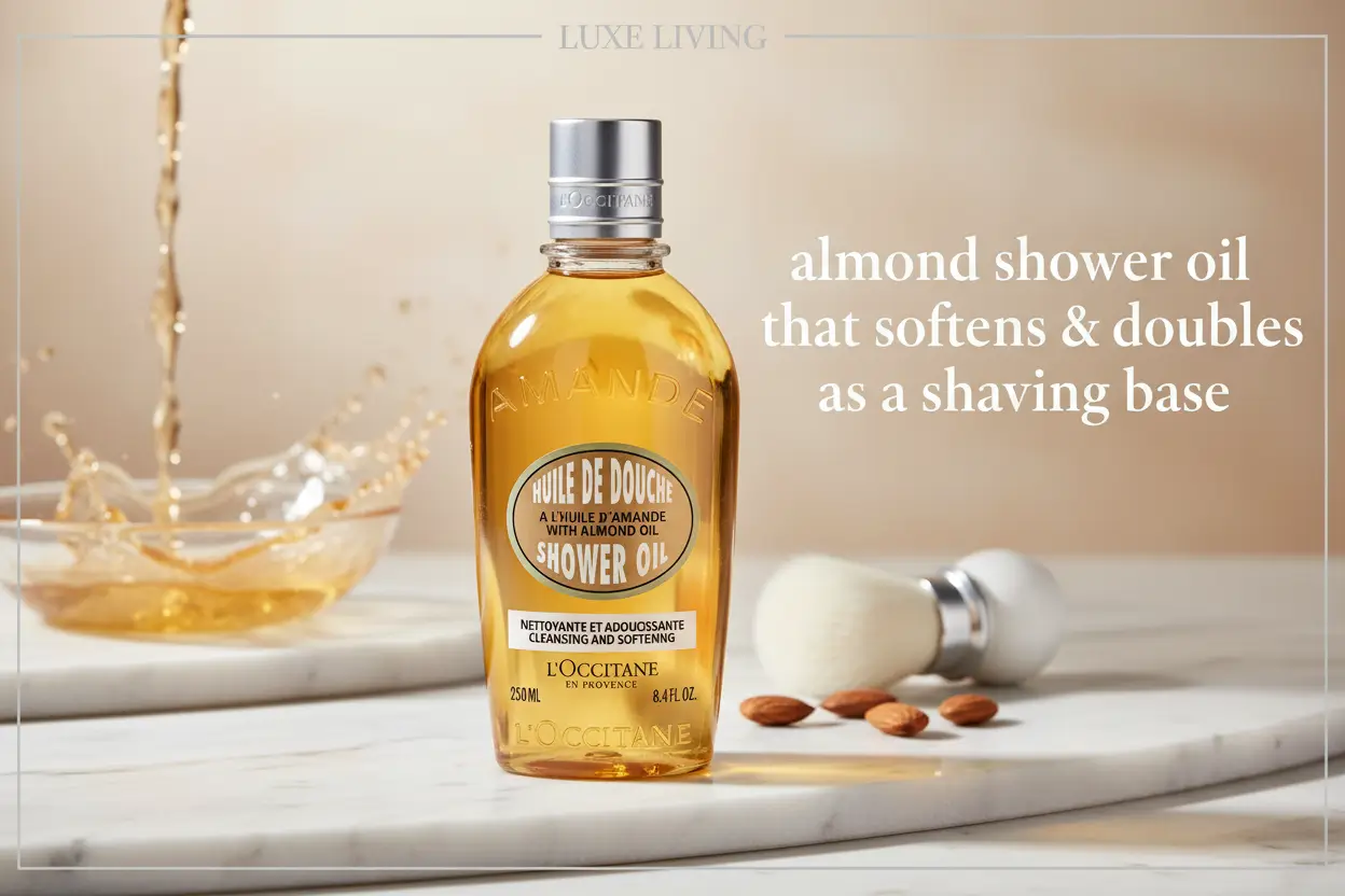 LOCCITANE_Cleansing_Softening_Almond_Shower_Oil_Body_Wash_Shaving_Base_Purifies_Smooths_Without_Drying_Skin_Milky_Lather_Nourishing_Skincare