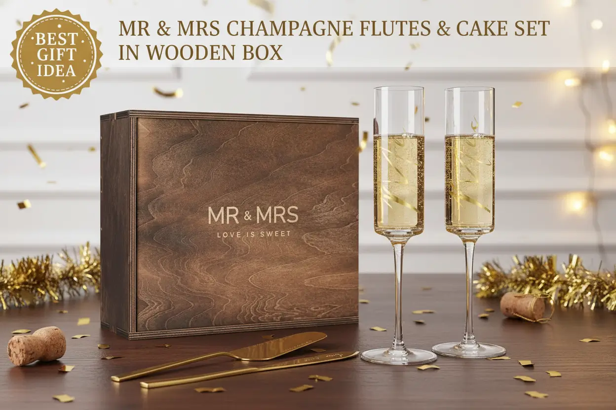 aw-bridal-engagement-bridal-shower-wedding-gifts-couple-newlyweds-anniversary-mr-mrs-champagne-flutes-toasting-glasses-set-2-wedding-gold-cake-cutting-set-wooden-box-bride-groom