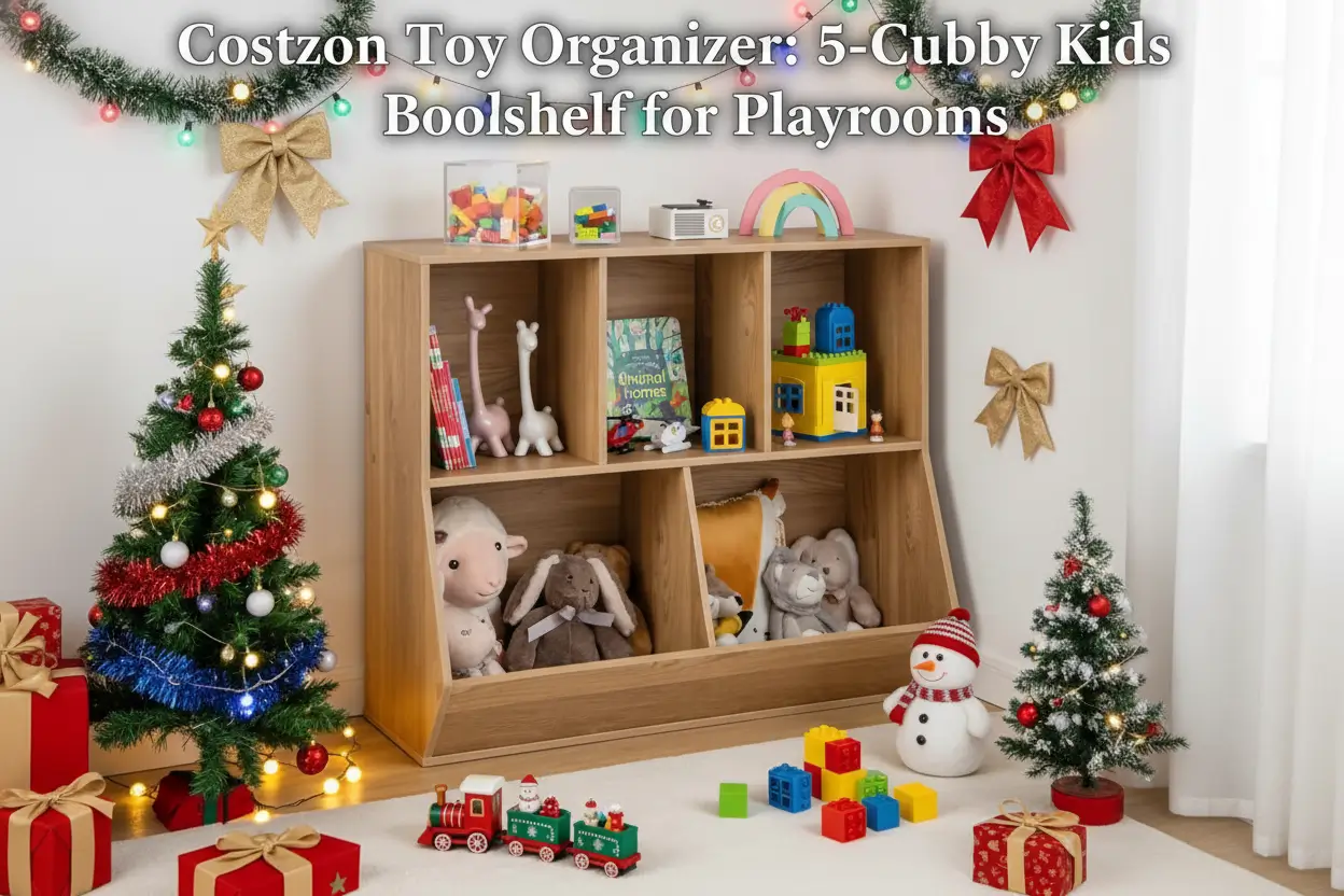 costzon-toy-organizers-storage-wooden-5-cubby-childrens-book-shelf-toy-storage-cabinet-bookcase-for-kids-room-playroom-kindergarten-nursery-natural