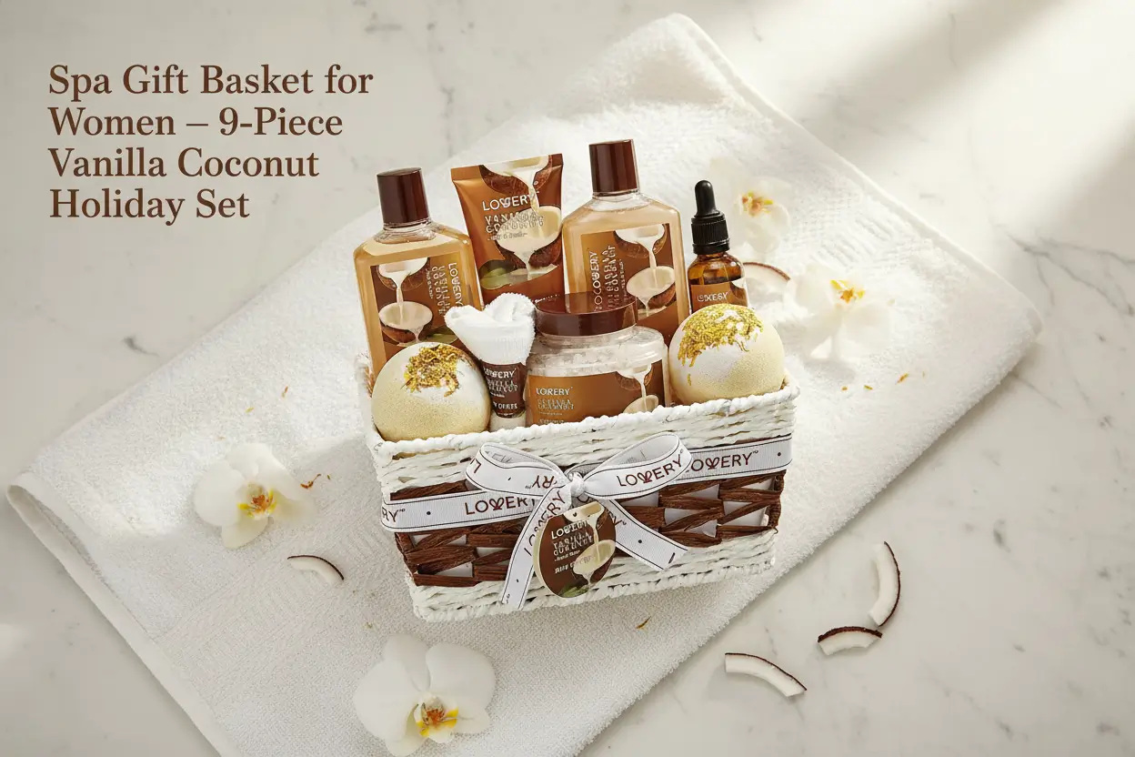 gifts-for-women-gift-basket-9-piece-christmas-vanilla-coconut-home-spa-set-luxurious-holiday-bath-body-sets-fragrant-lotions-extra-large-bath-bombs-coconut-oil