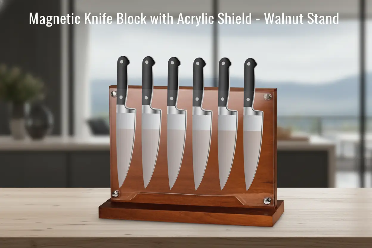 magnetic-knife-block-acrylic-shield-double-side-kitchen-knife-holder-wooden-stand-strong-magnets-multifunctional-storage-counter
