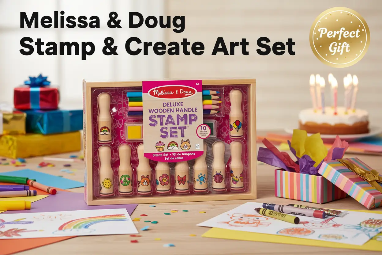 melissa-doug-deluxe-happy-handle-stamp-set-with-10-stamps-5-colored-pencils-and-6-color-washable-ink-pad