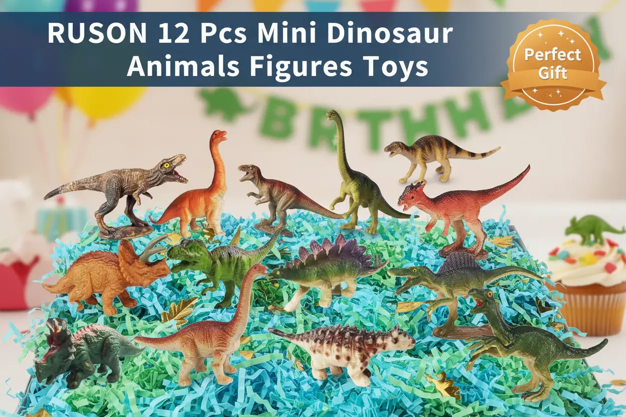 ruson_12_pcs_mini_dinosaur_animals_figures_toys_realistic_dinosaur_playset_figurines_cake_topper_toy_set_christmas_birthday_easter_egg_gift_party_supplies_for_kids_toddlers