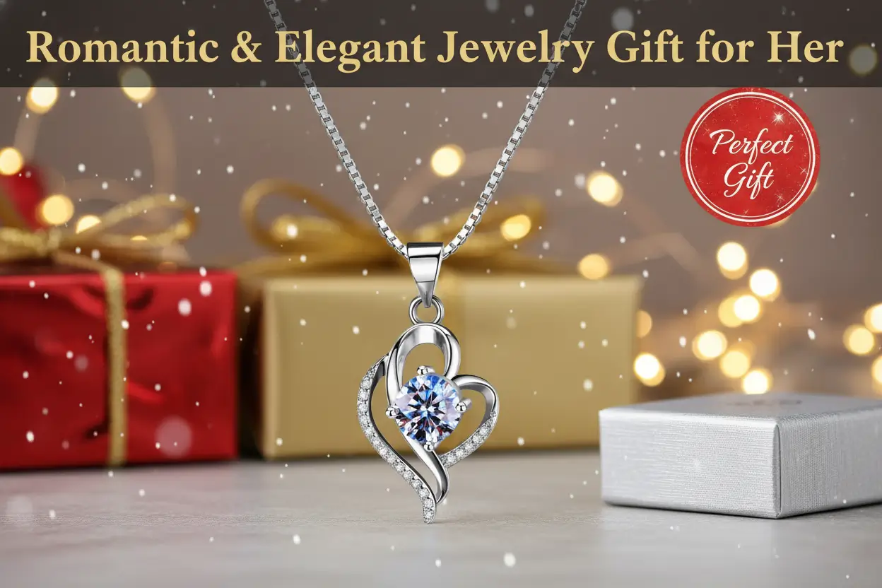 wedding_anniversary_jewelry_gift_for_wife_from_husband_wife_birthday_gift_idea_1_carat_moissanite_diamond_pendant_necklace_in_925_sterling_silver_with_2_chains_romantic_and_elegant_present_for_her